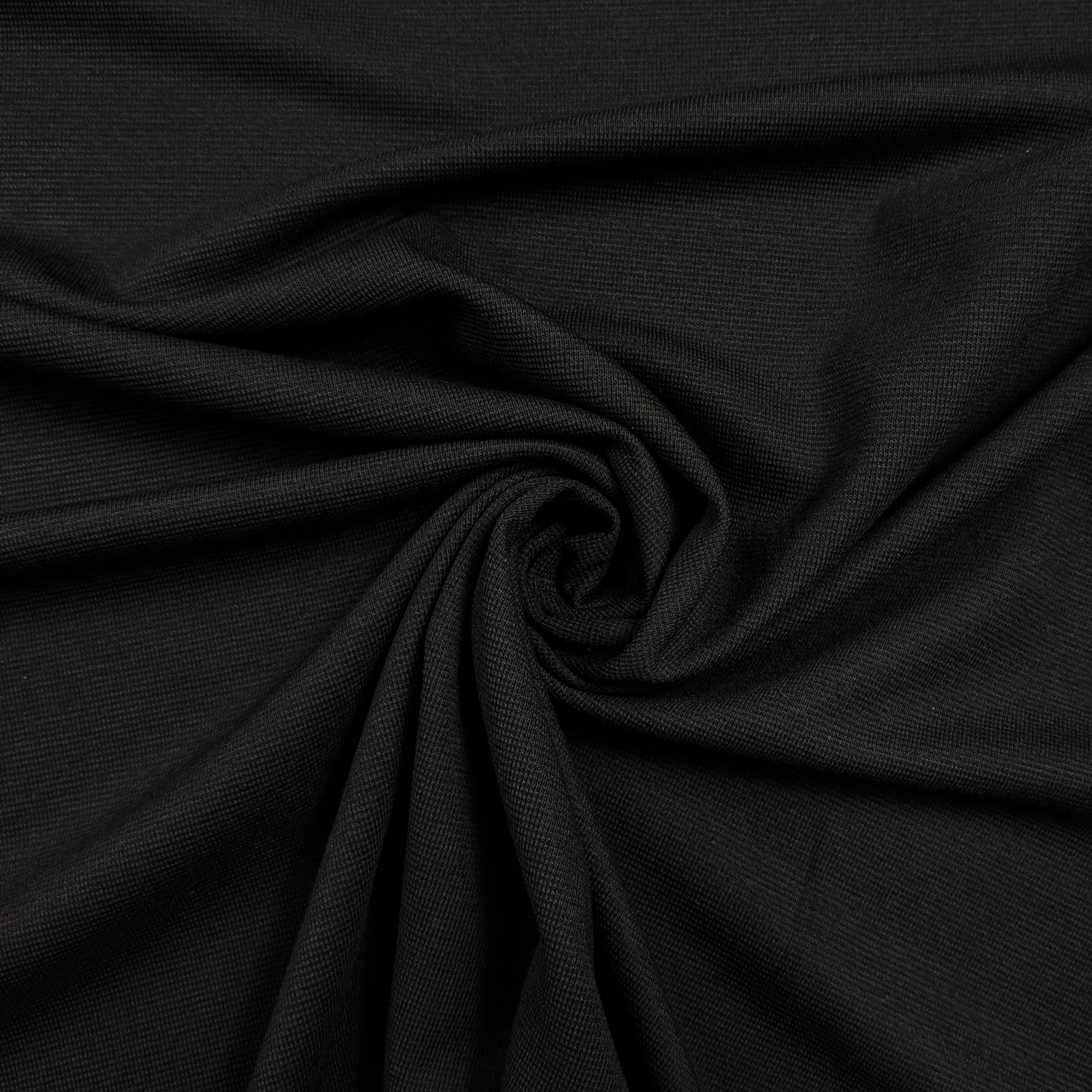 Maglia in Cotone Bielastica Costine Nera  Image