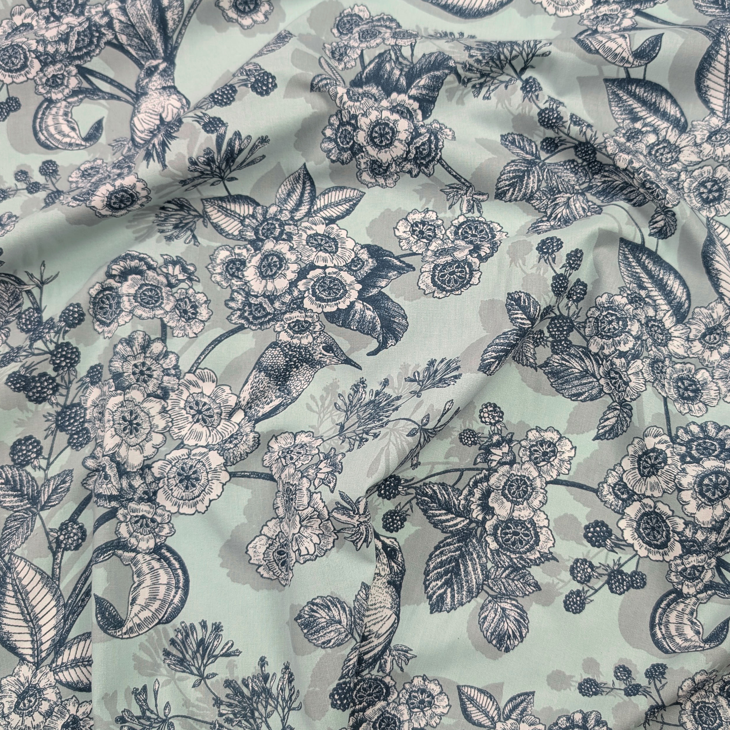 Cotone Fiori Toni Freddi Image