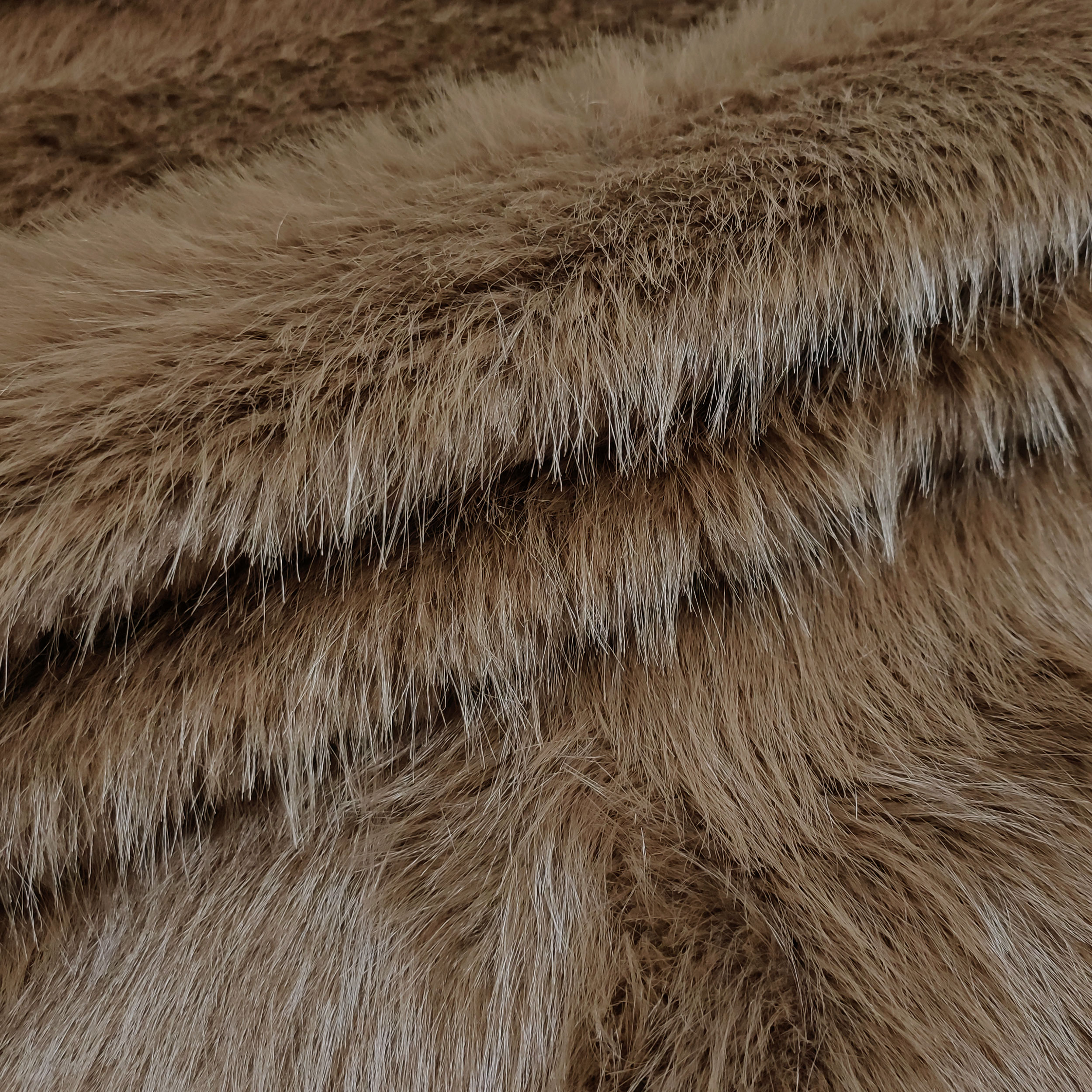 Brown Imitation Fur Llama Fabric
