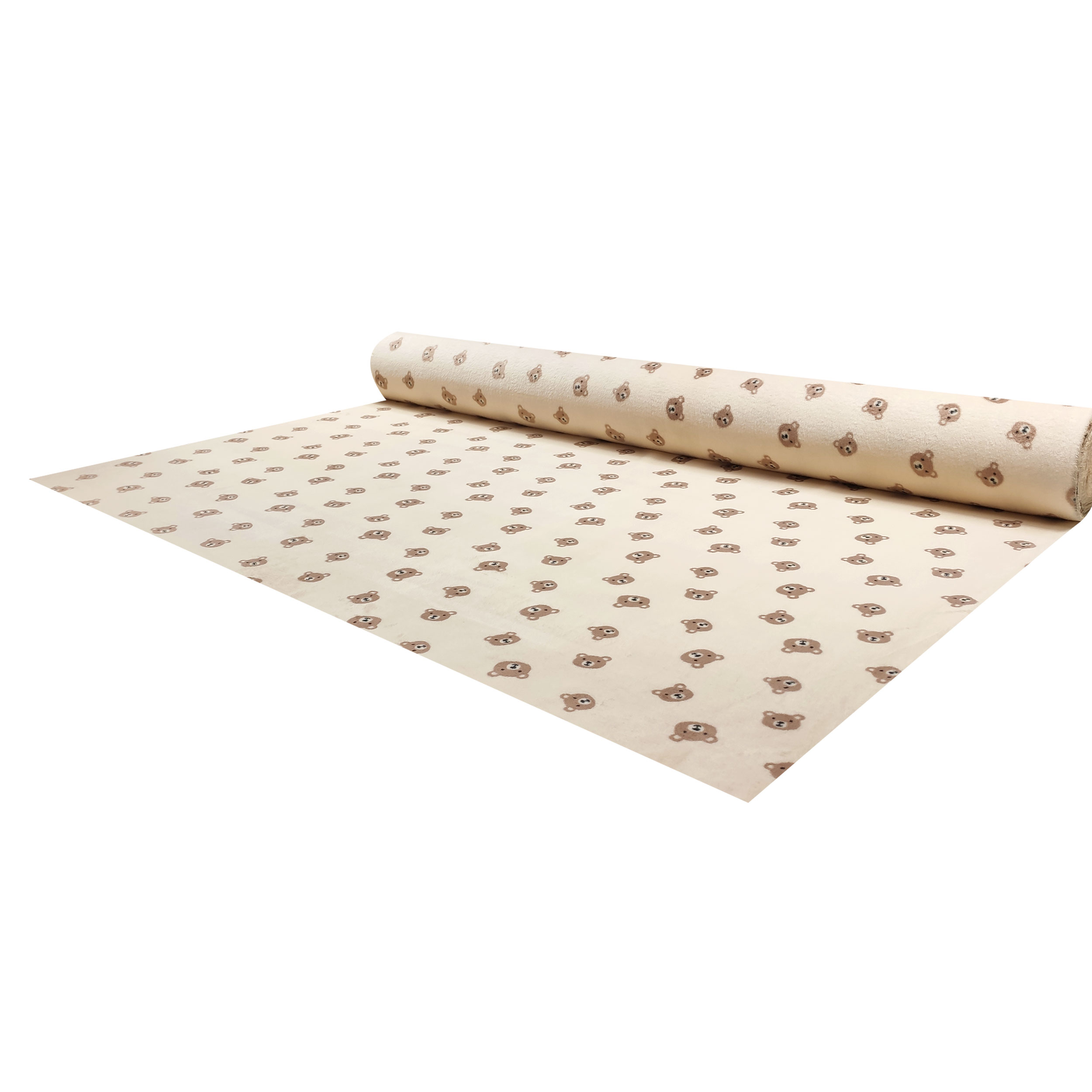 Pile Mano Cachemire Teddy Sfondo Panna