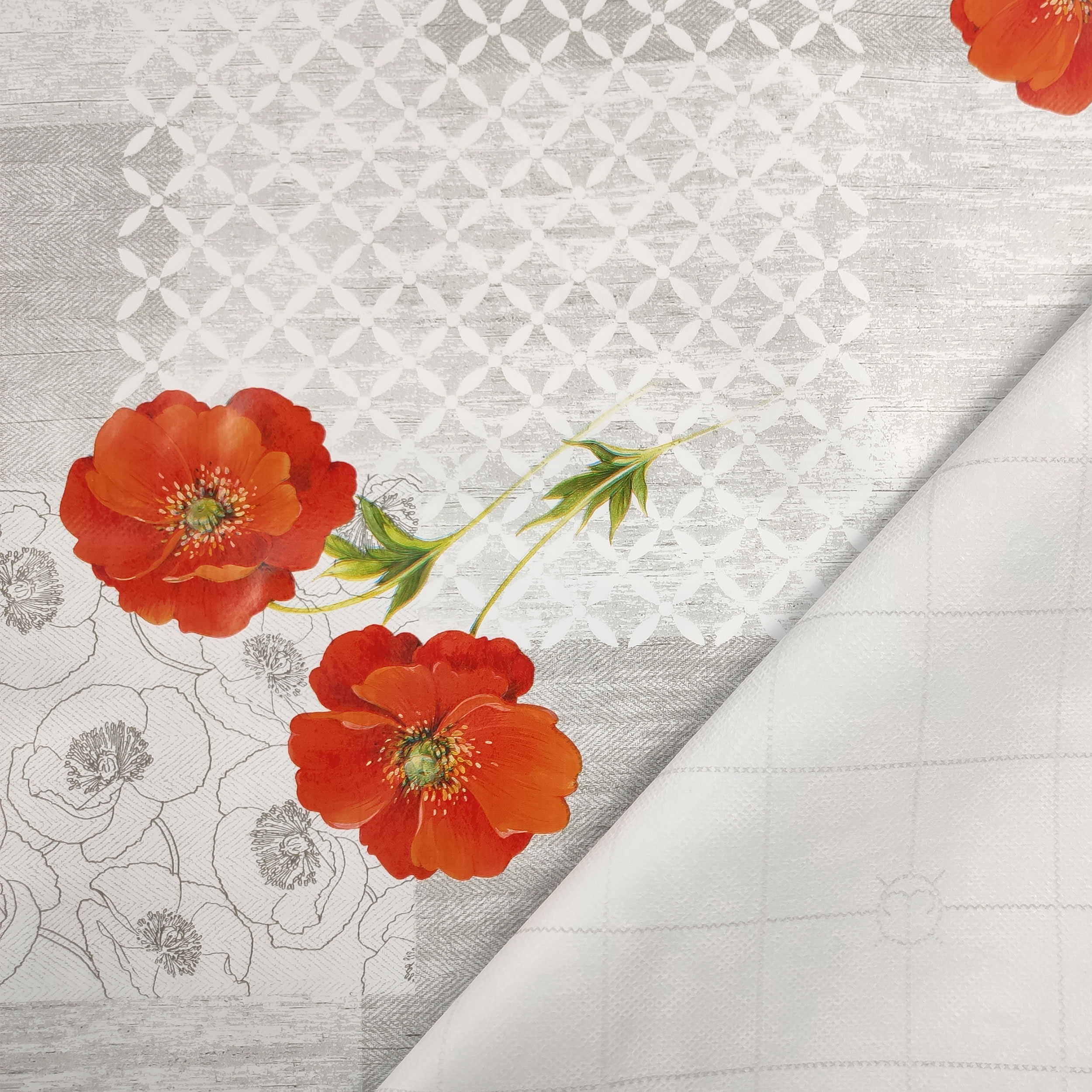 Tessuto per Tovaglia Cerata Papaveri Patchwork