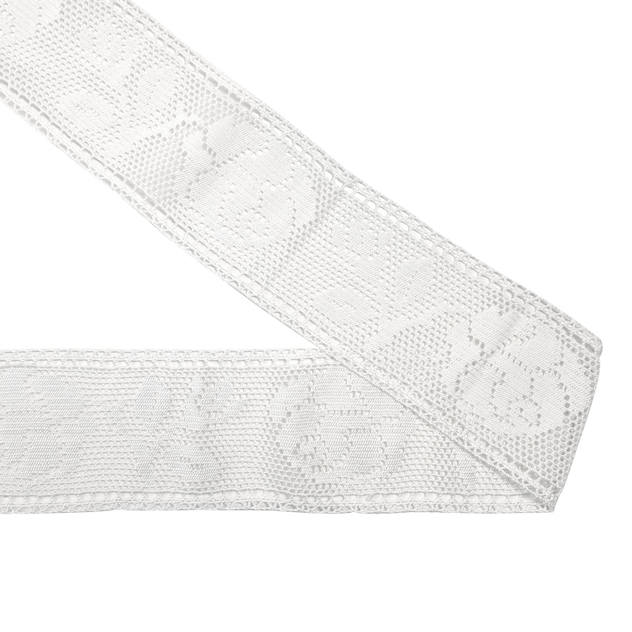 Pizzo Tramezzo Bianco con Rose