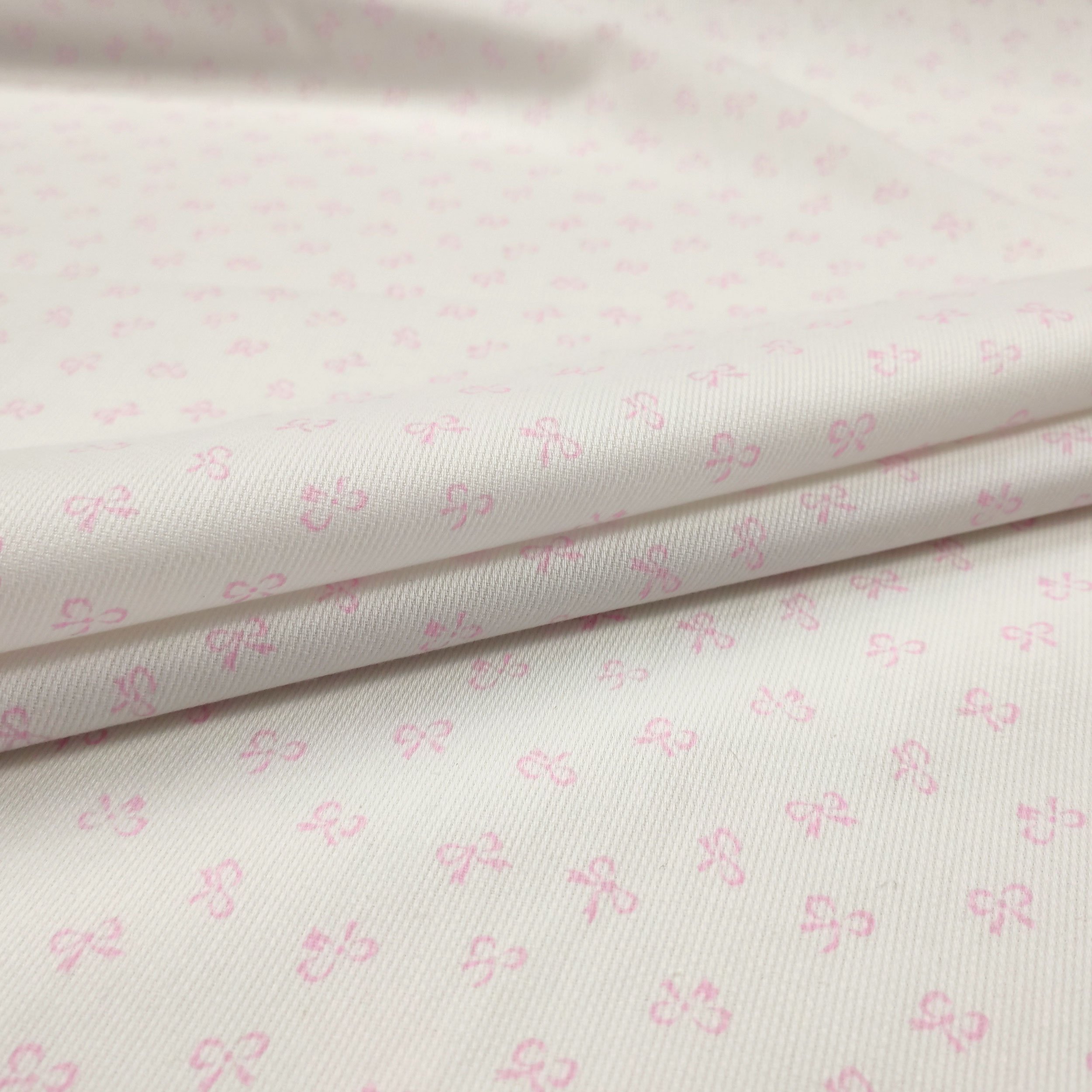 Tessuto Cotone Piquet Fiocchi Rosa Image