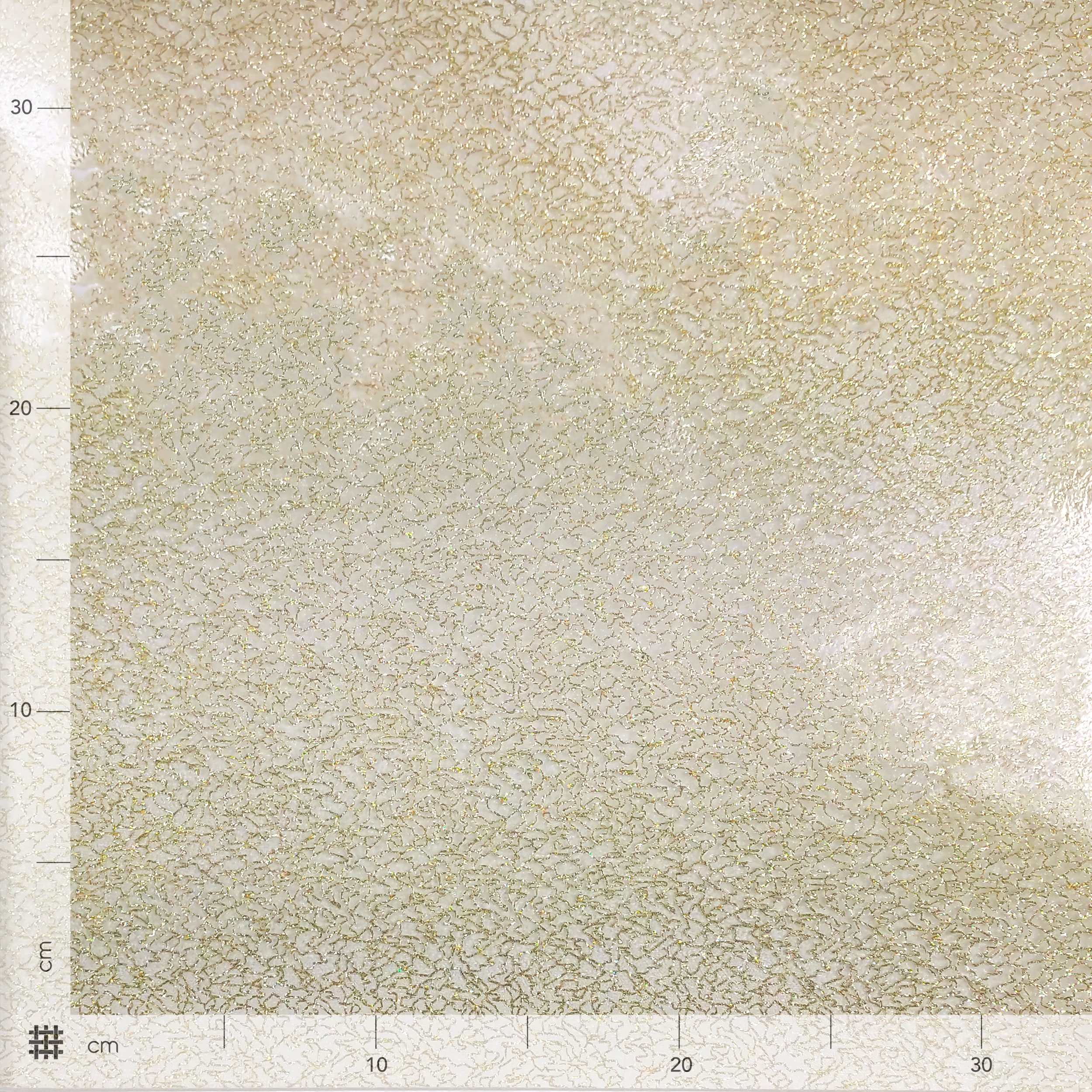 Tessuto Tovaglia Plastificata Fantasia Glitter Oro