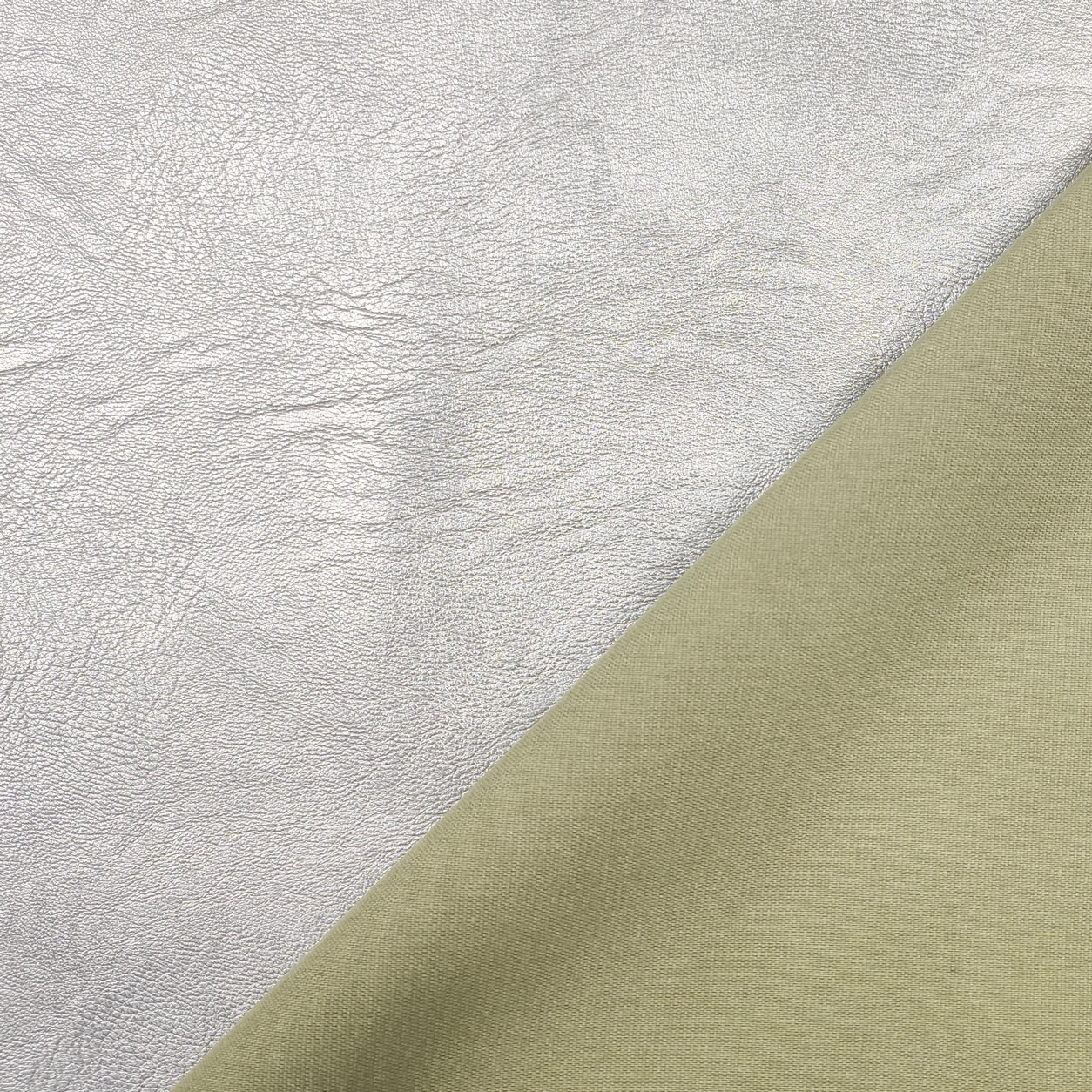 Tessuto Finta Pelle Tinta Unita per Abbigliamento Image