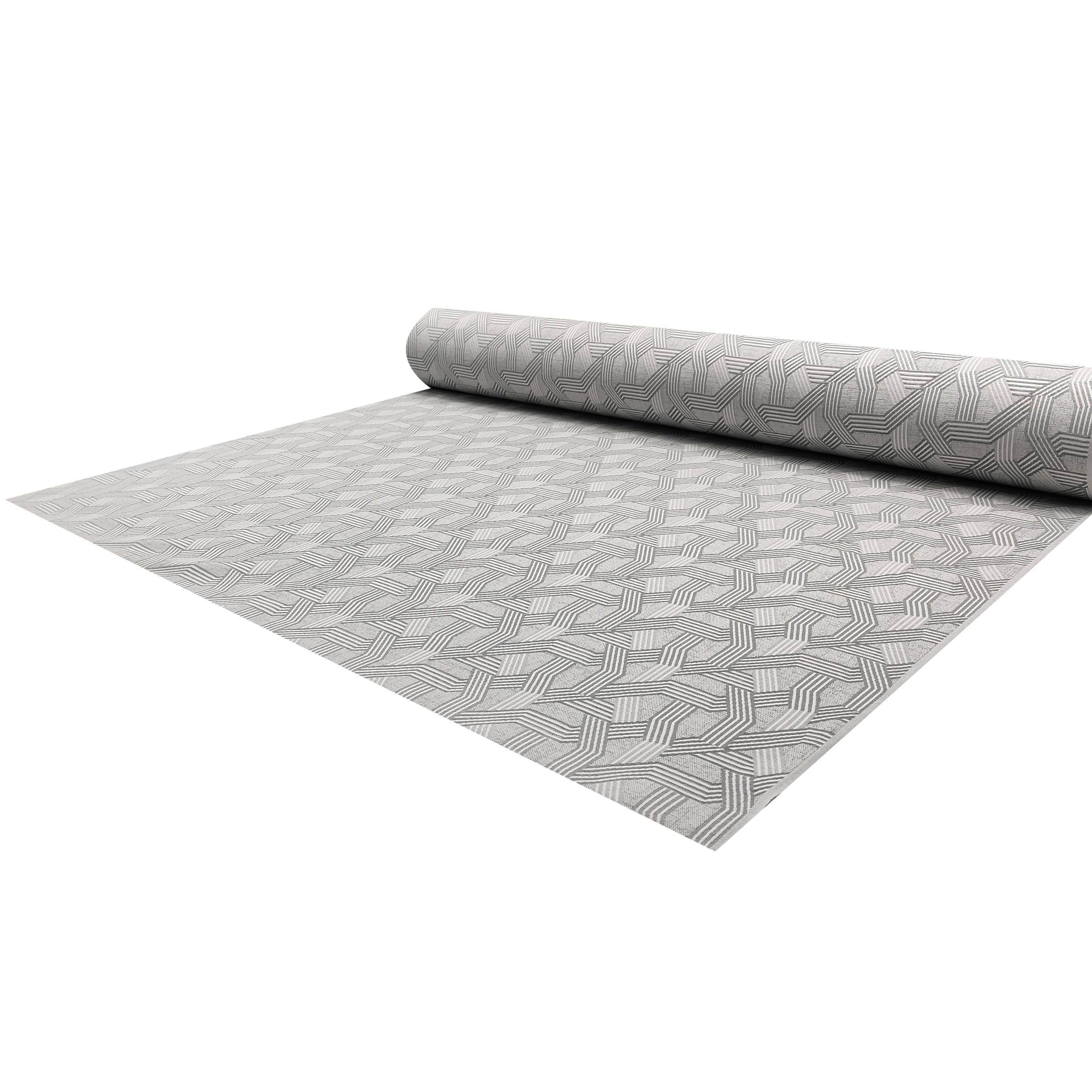 Tessuto Jacquard Geometria Toni Grigio