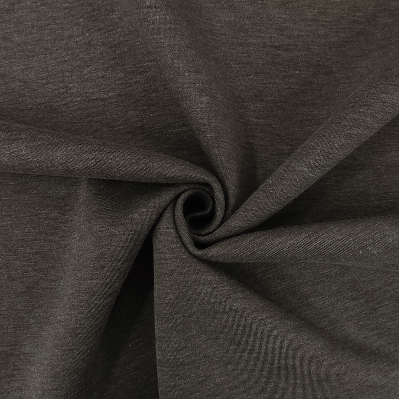 Tessuto Neoprene Bifoderato in Cotone Tortora Melange/Grigio