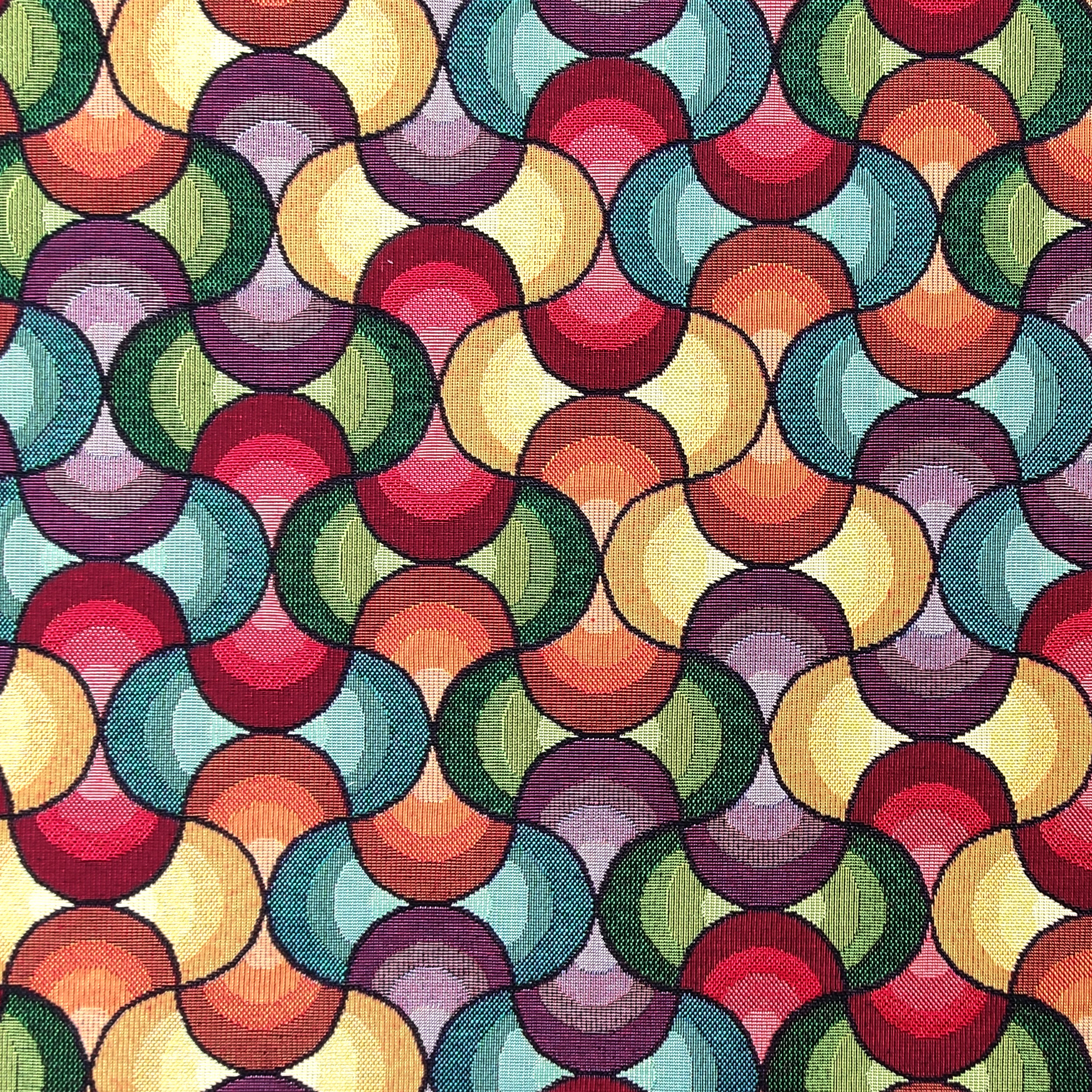 Gobelin Fantasia Geometrie Optical Colorato