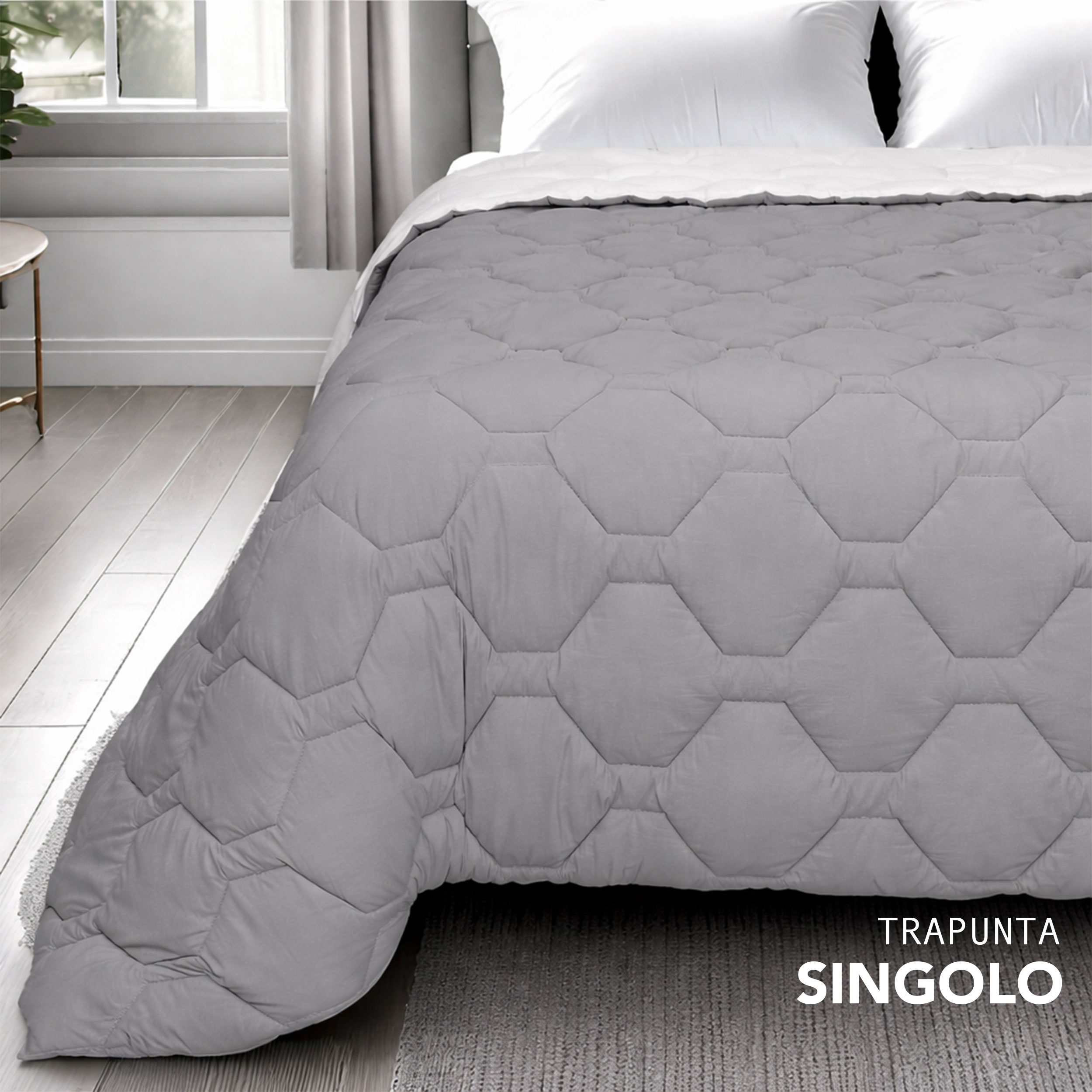 Trapuntato Singolo Pesante Bicolore Grigio Image