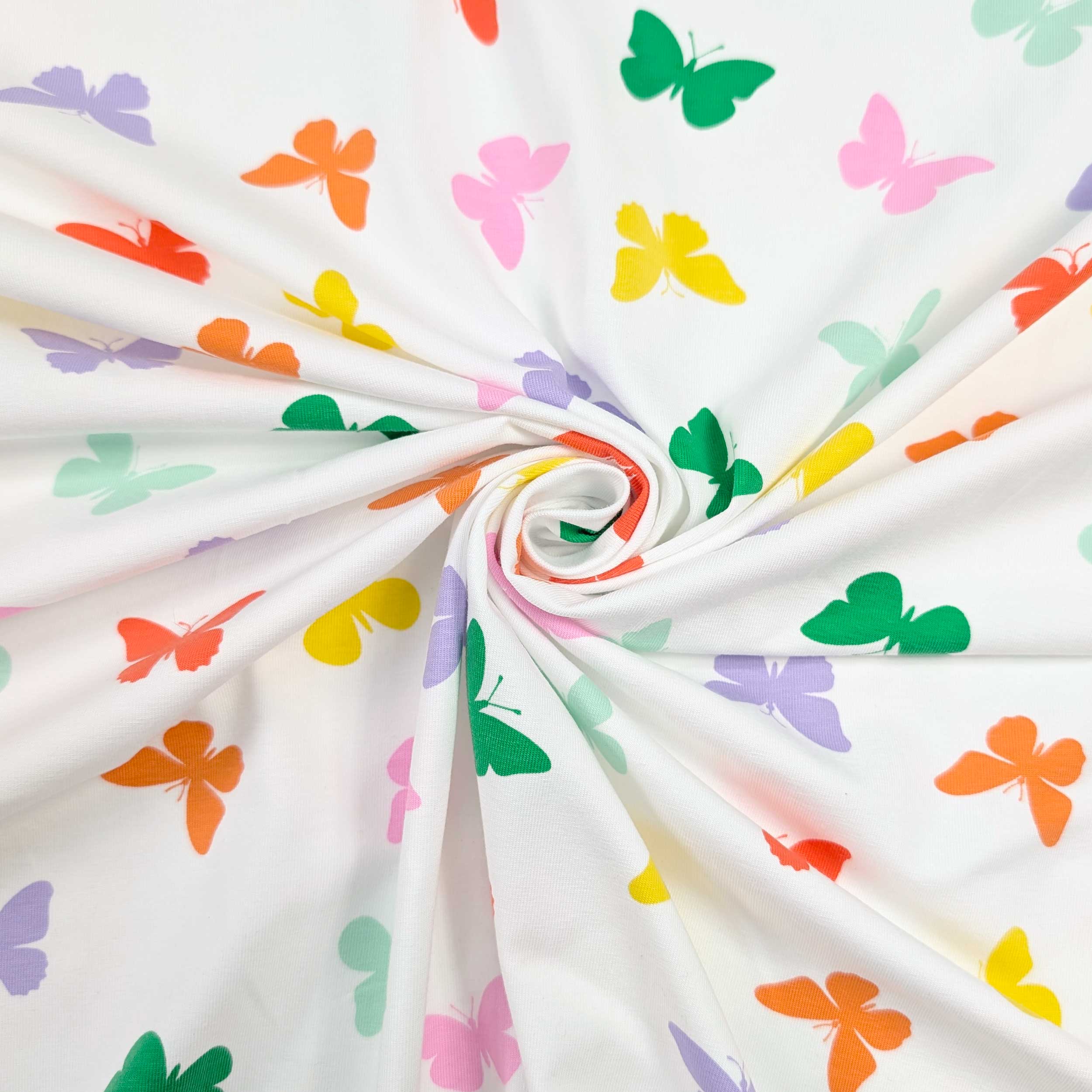 Maglina Cotone Farfalle Colorate Image