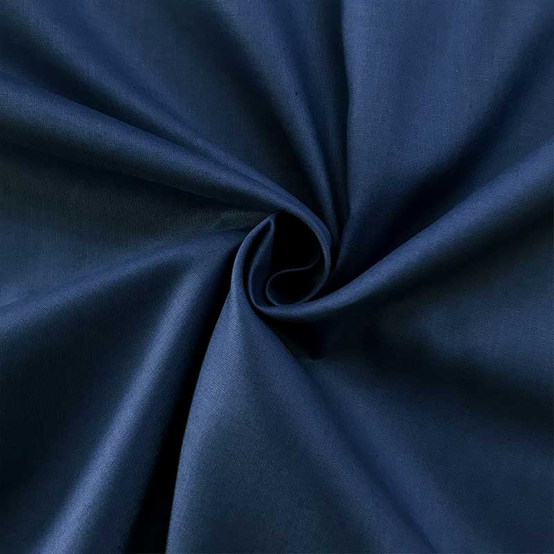 Tessuto Puro Cotone Lenzuolo Lux Blu Navy Image