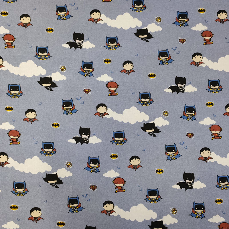Tessuto Cotone DC Baby Justice League