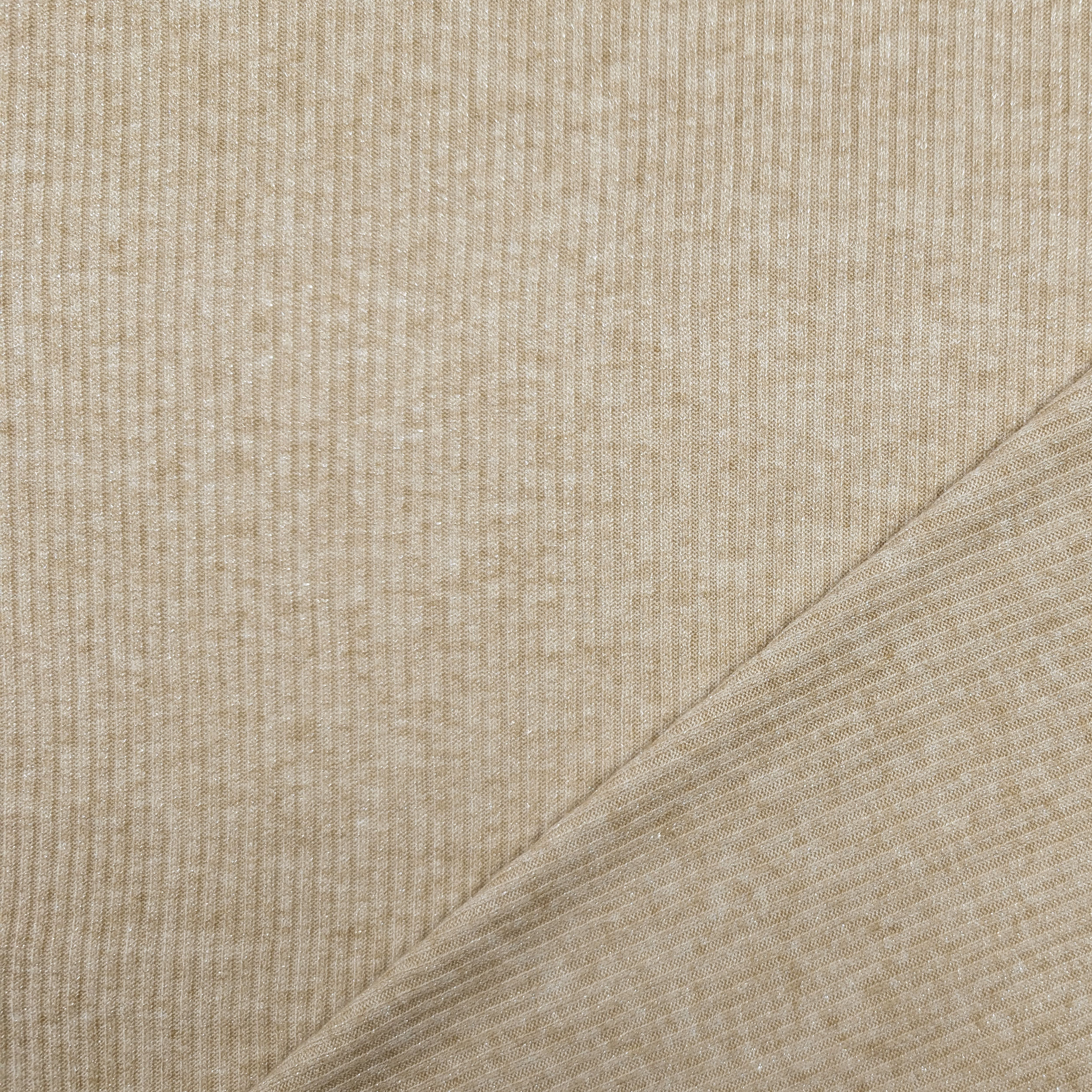 Maglina Mano Cachemire Cannettata Lurex Beige Image