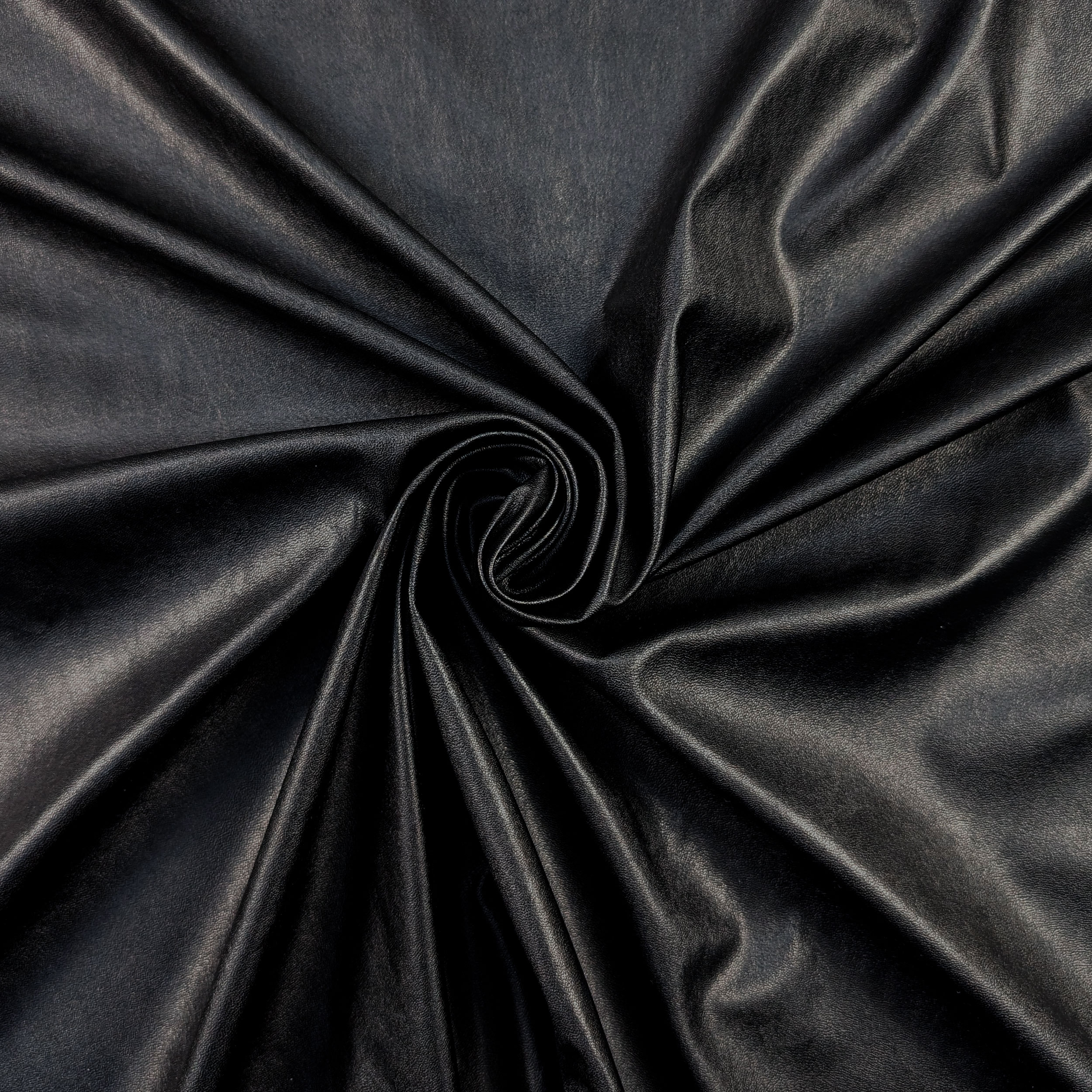 Finta Pelle Nera Elastica per Abbigliamento Image