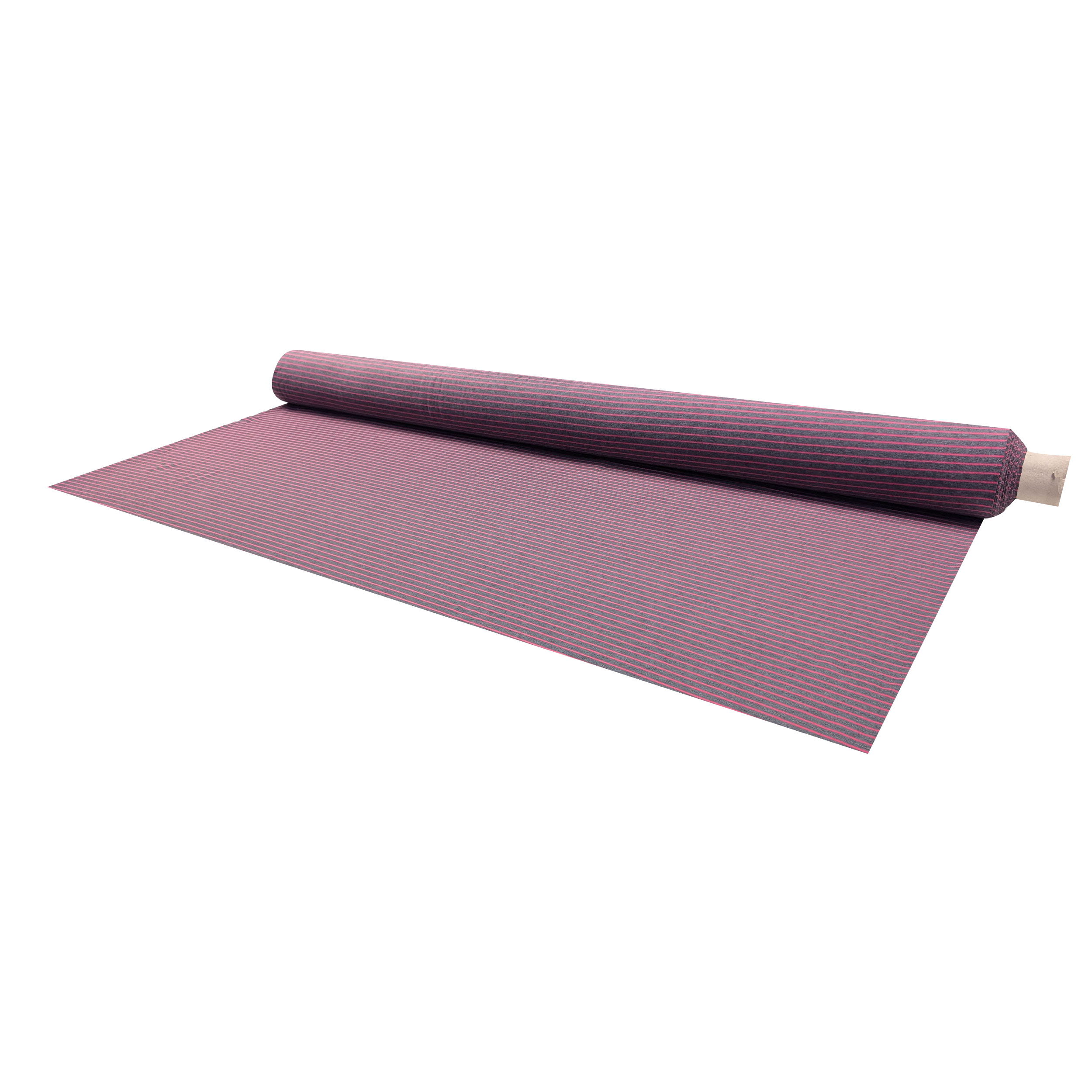 Jersey Felpato Antracite a Righe Fuxia Fluo Image