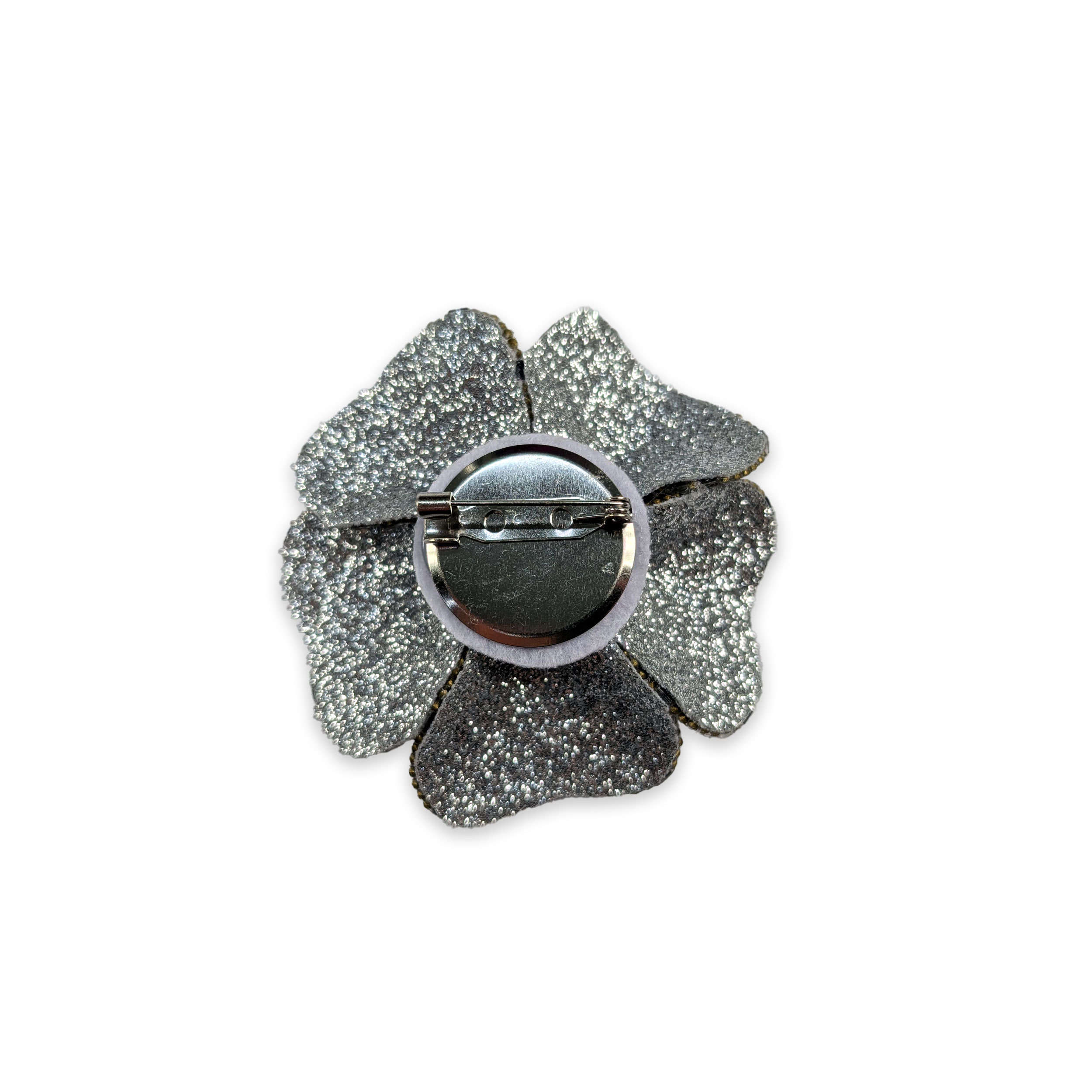 Spilla Rosa Argento con Strass Image