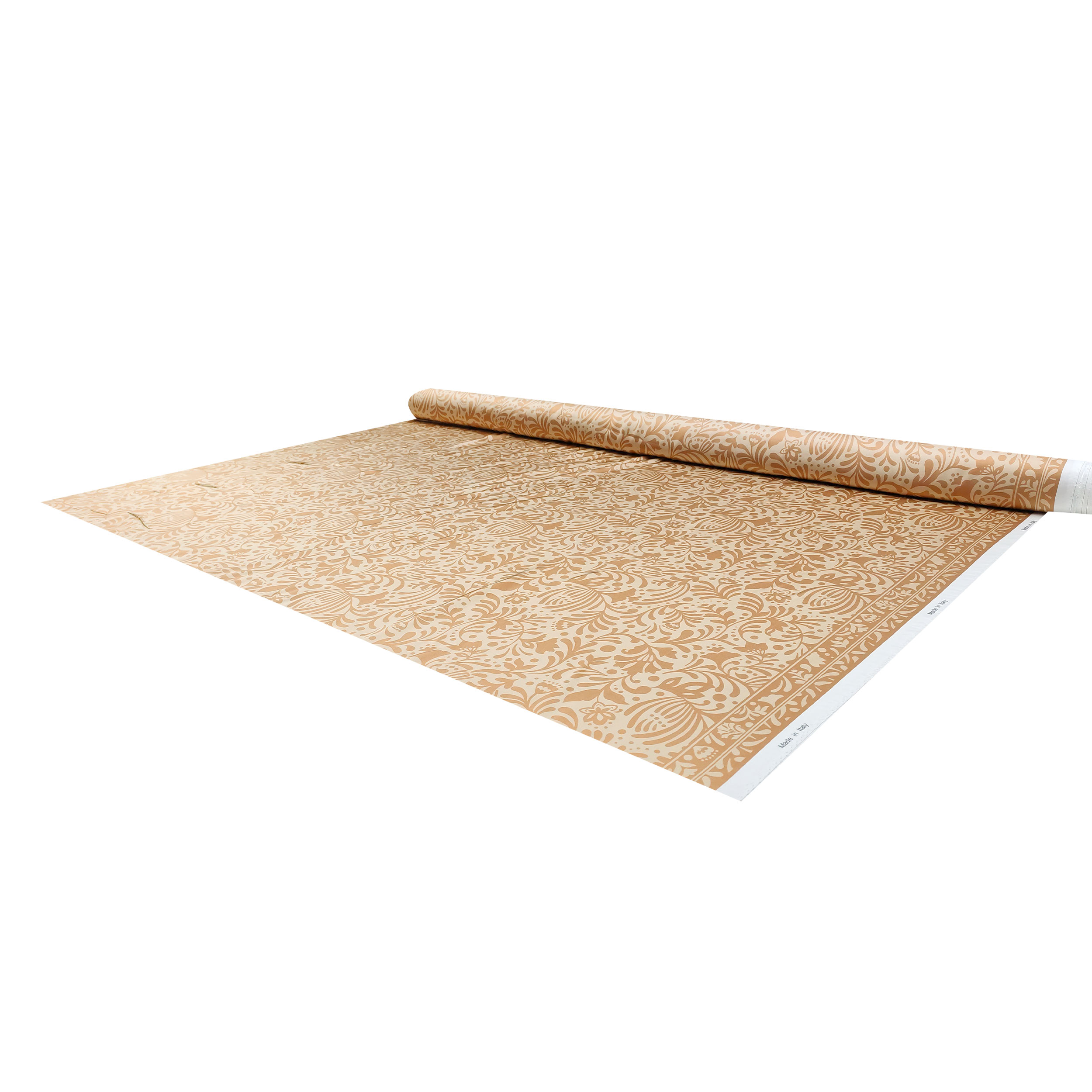 Raso Misto Seta Alta Moda Fantasia Floreale Beige