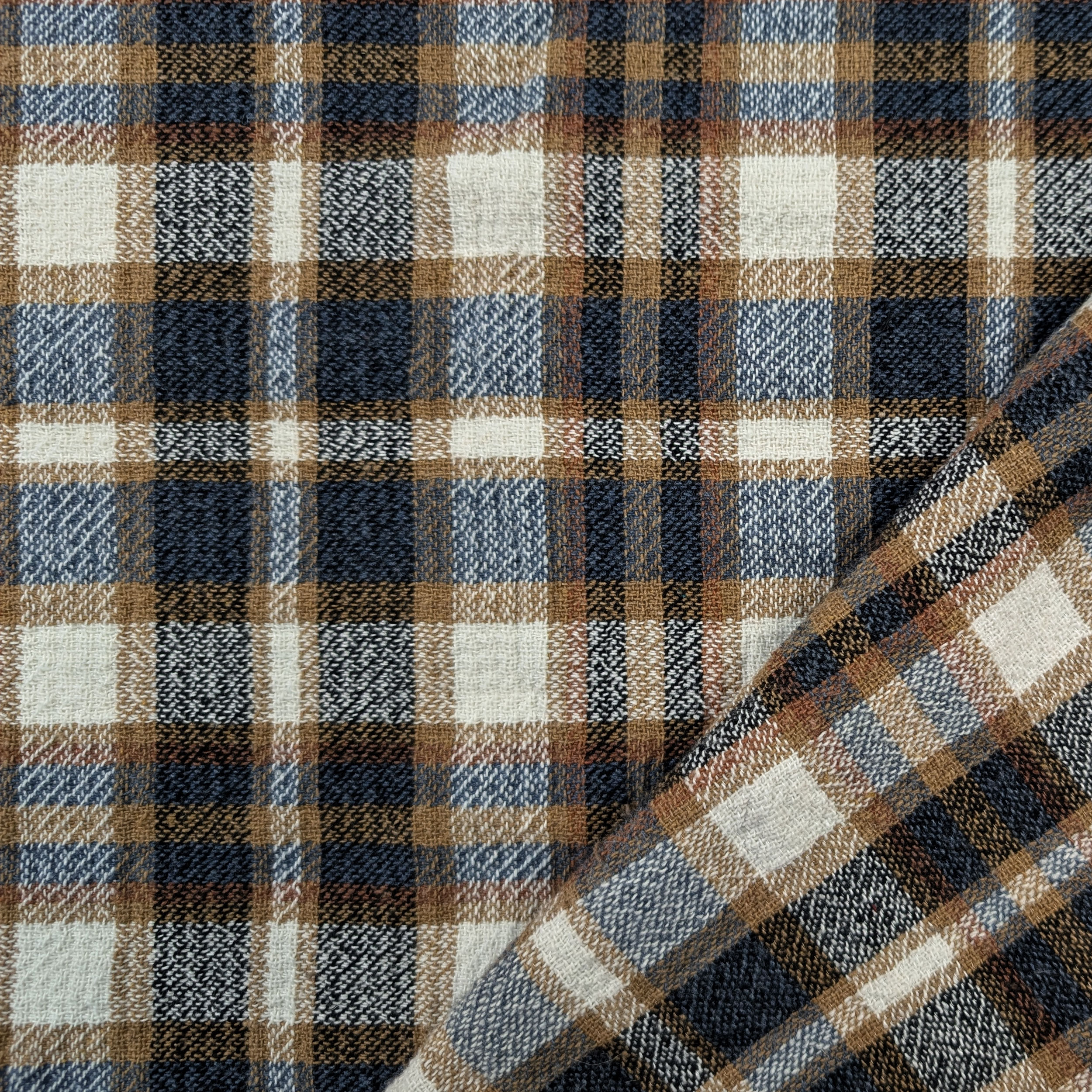 Tweed Tartan Beige e Blu Image