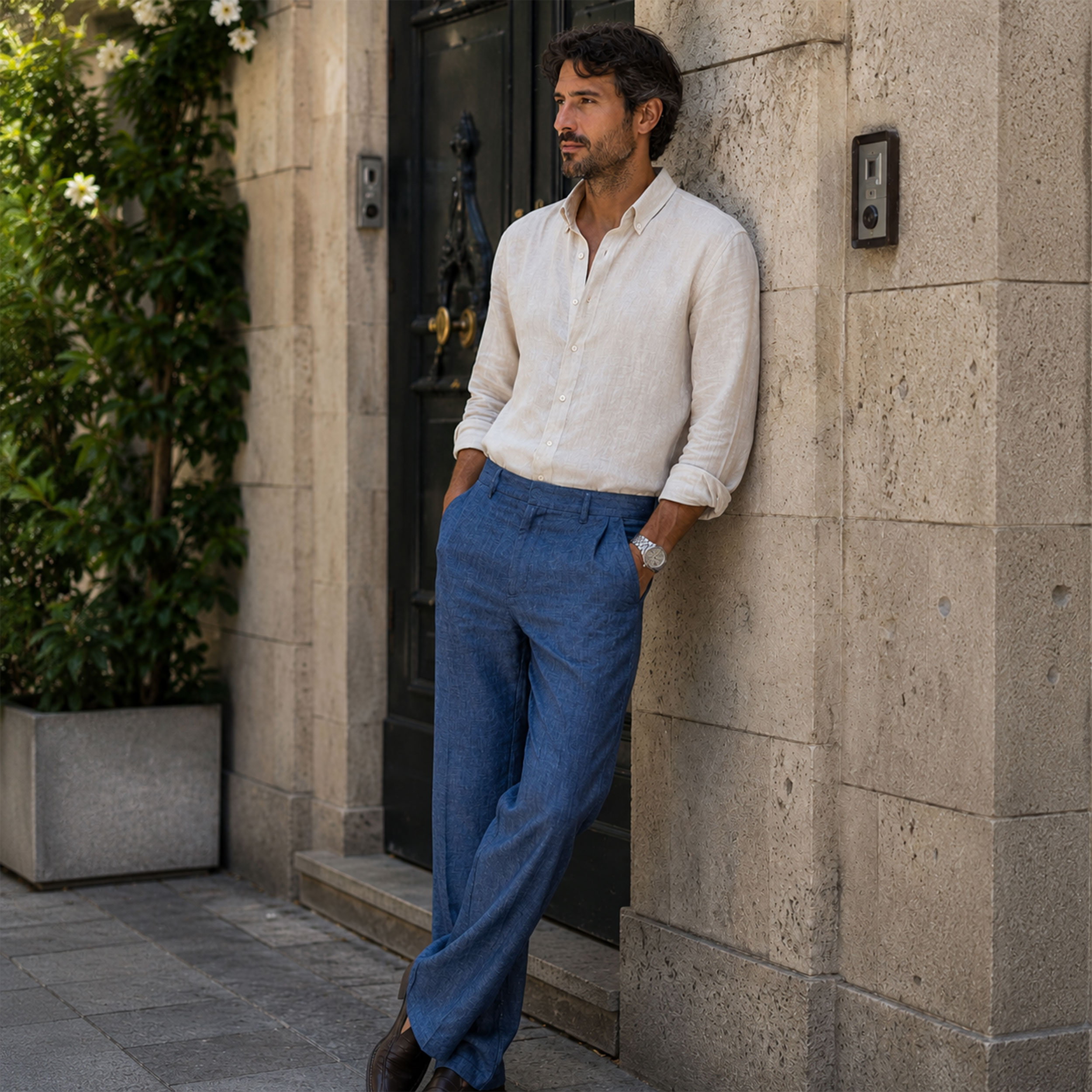 Lino Moda Jeans Blu Image