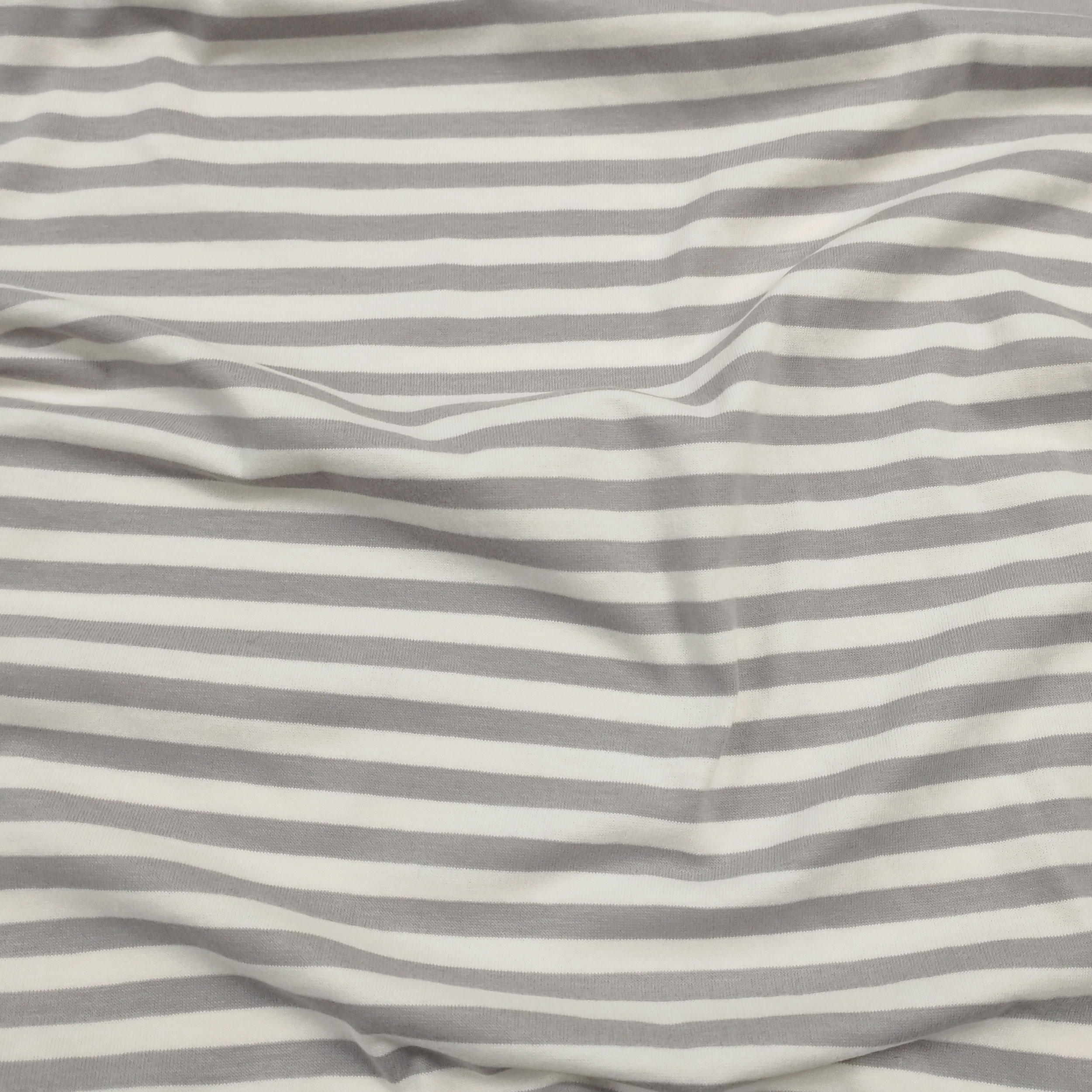 Jersey di Cotone Righe Grigie