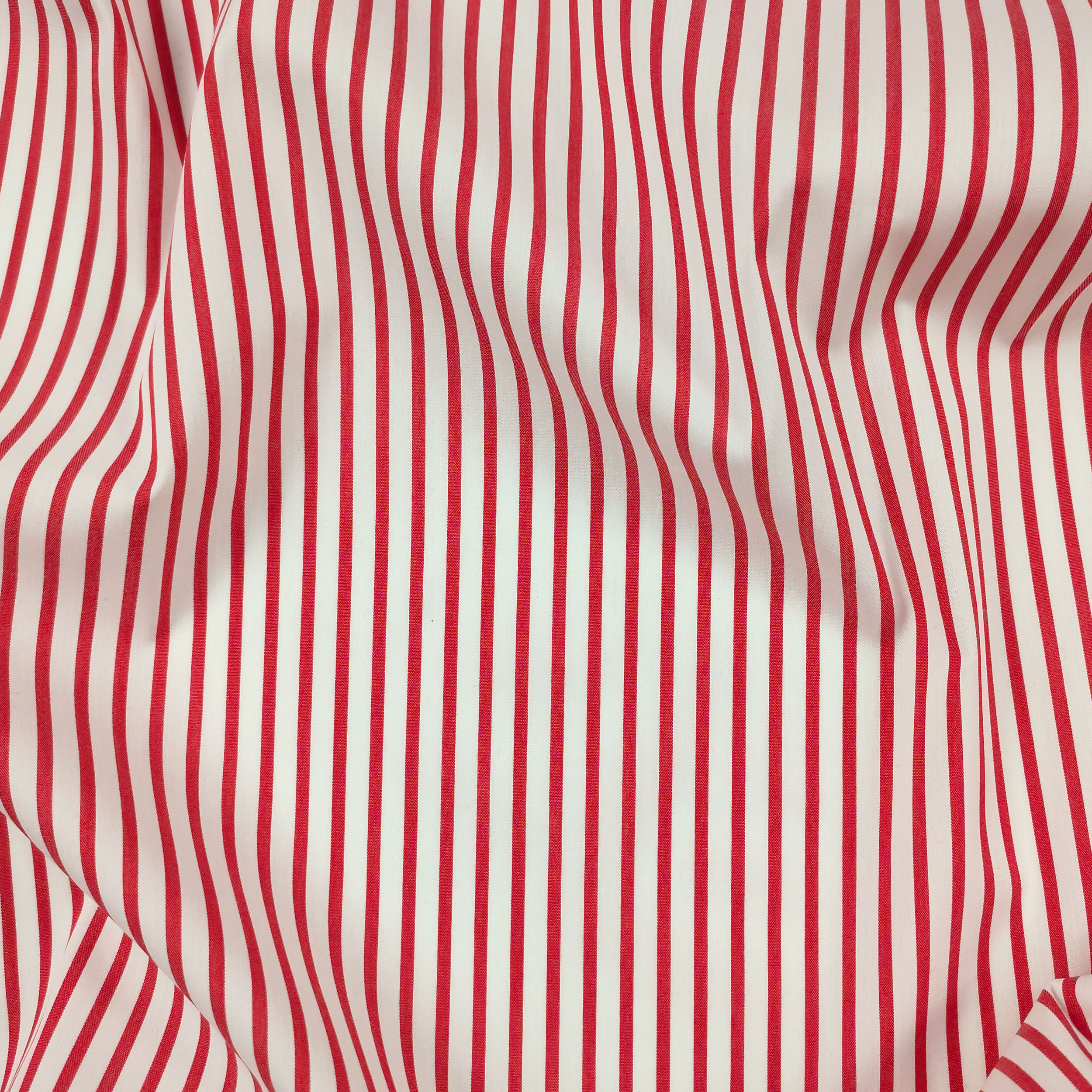 Cotone Riga Rossa Elasticizzata per Camiceria