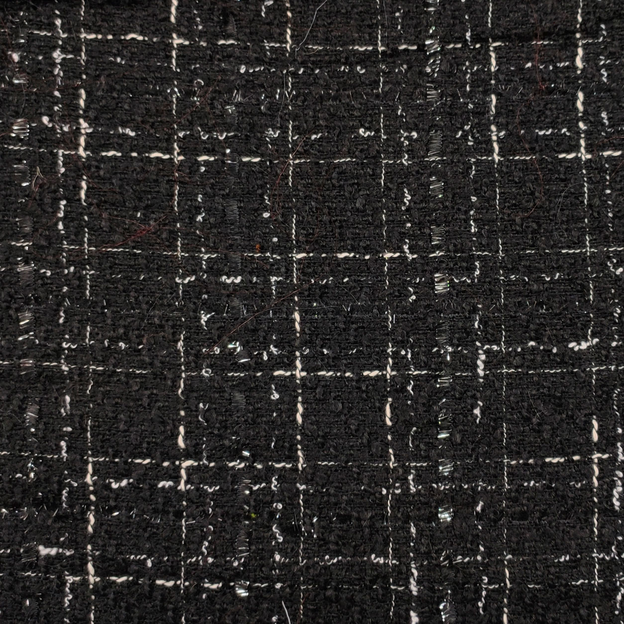 Tessuto Giacca Quadri Lurex