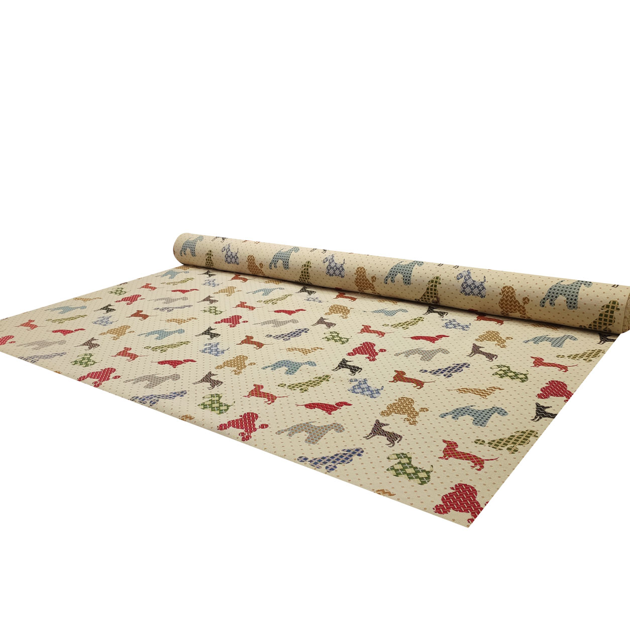 Tessuto Gobelin Cagnolini Multifantasia