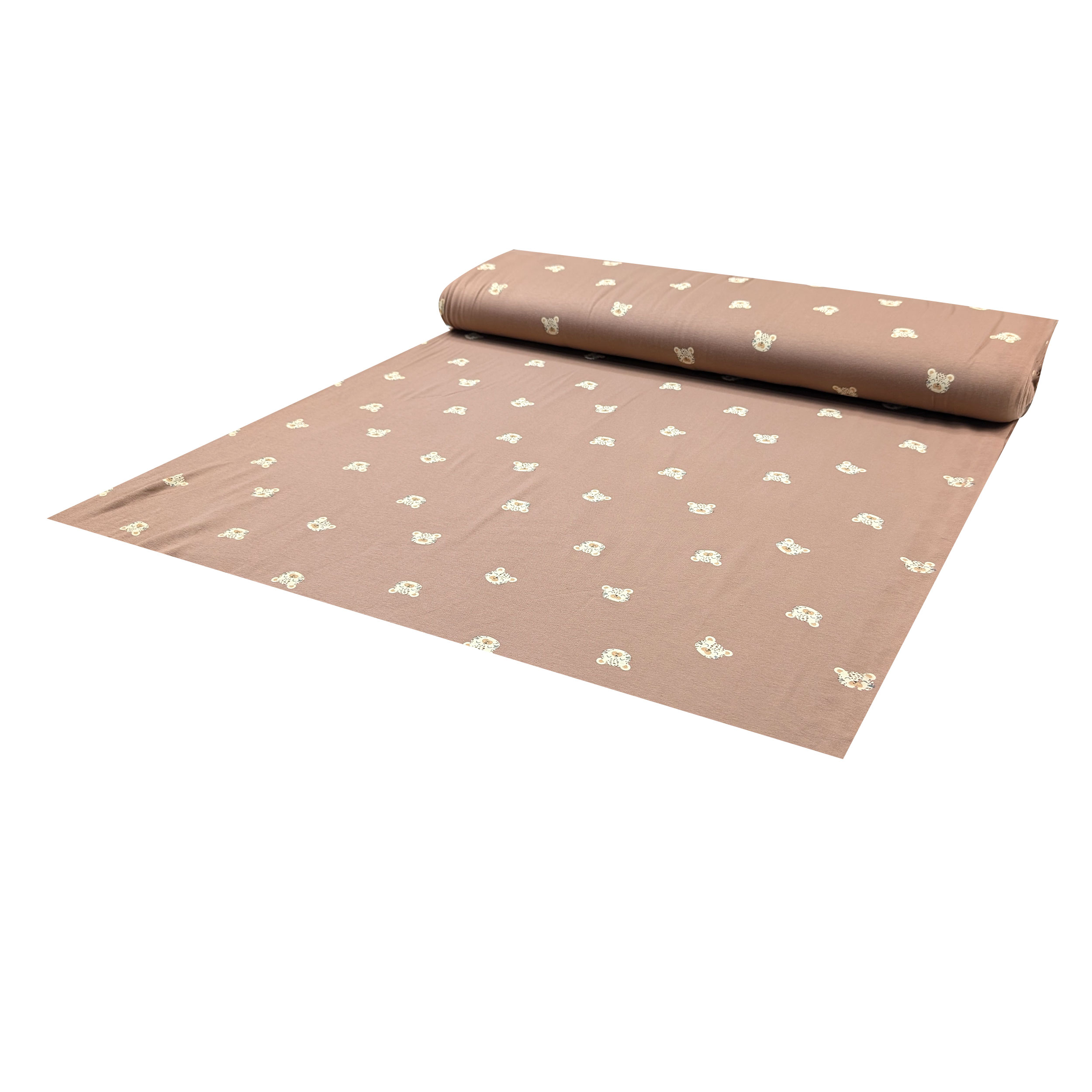 Jersey Cotone Sfondo Cammello con Tigrotti Image