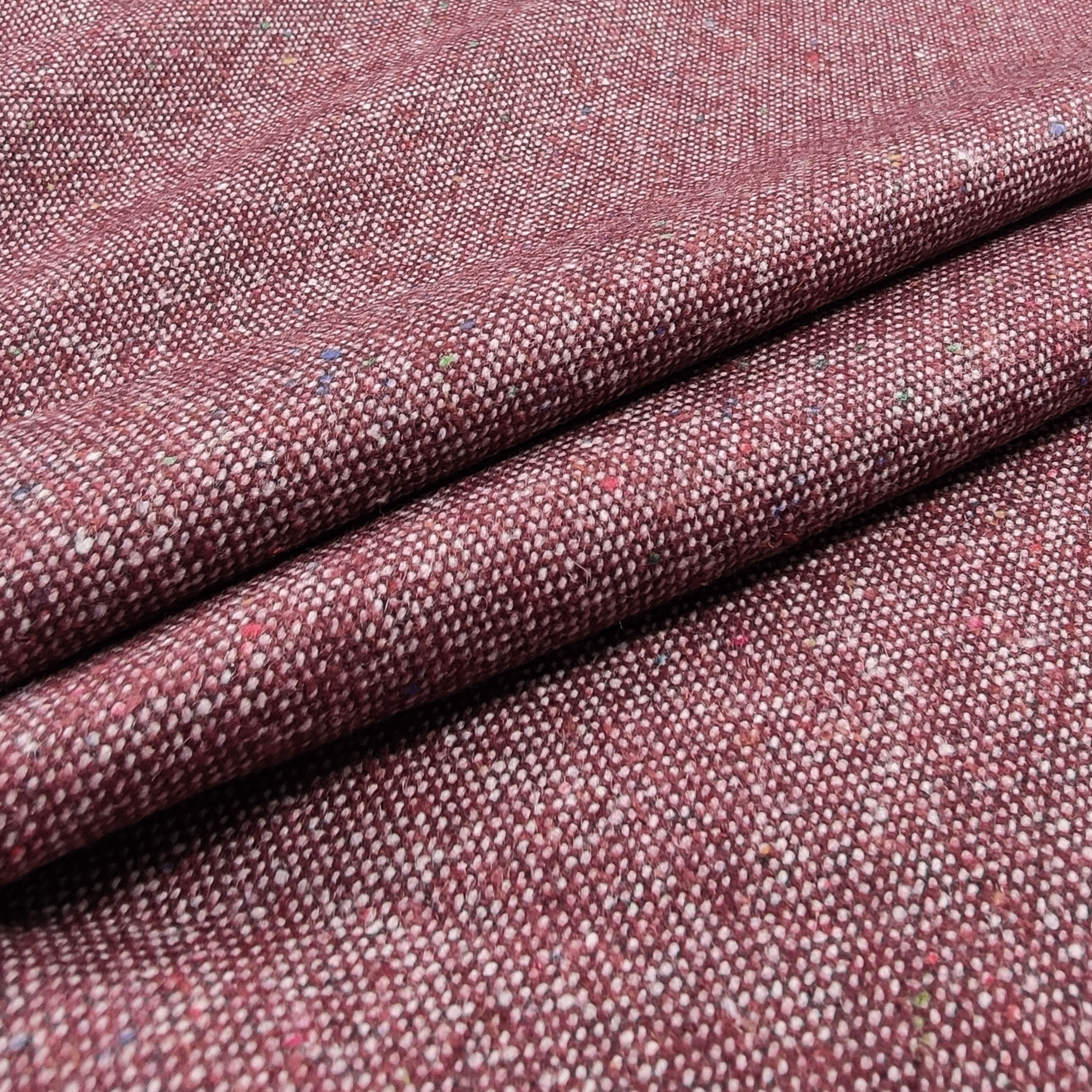 tessuto misto cotone melange rosso