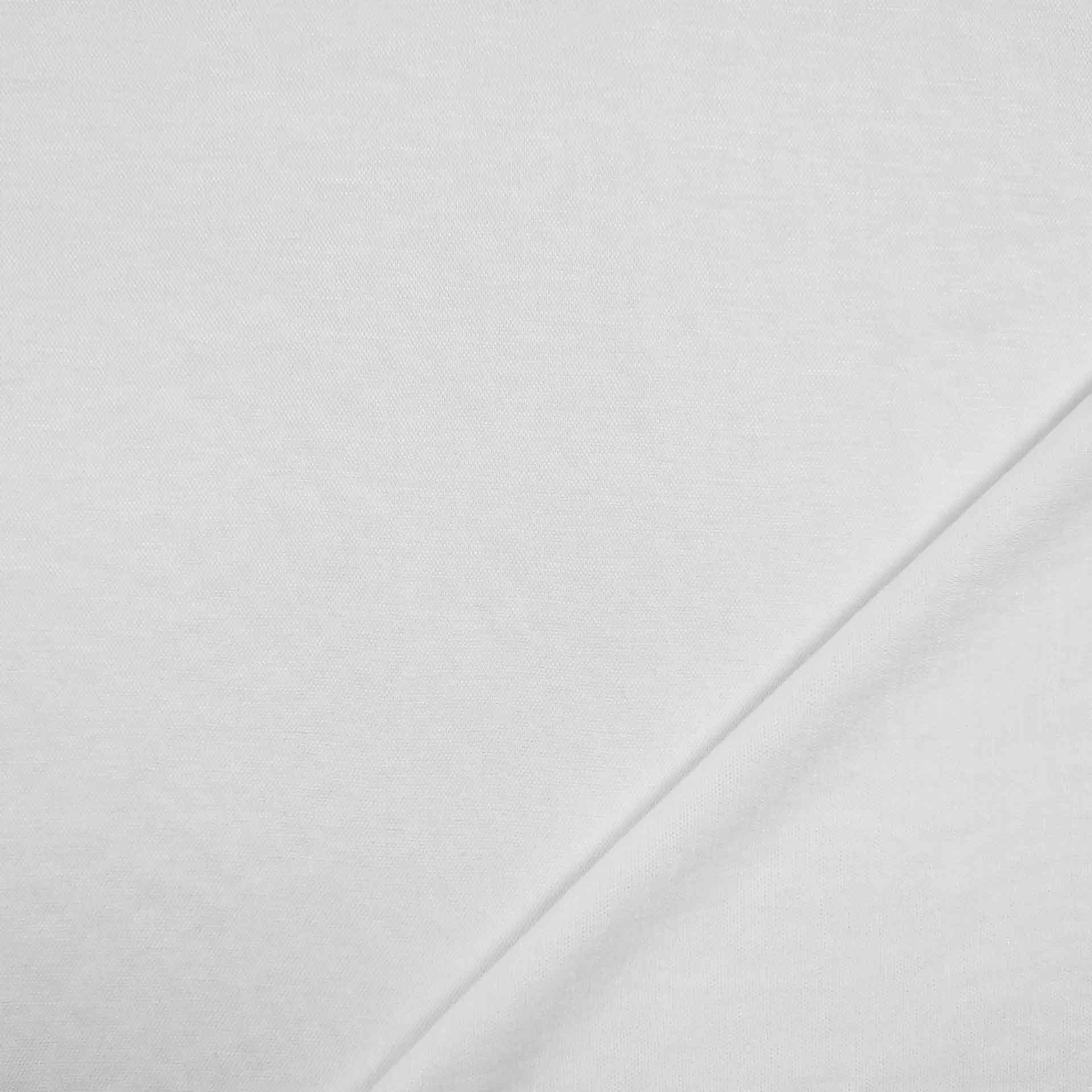 Tessuto jersey di viscosa linen bianco