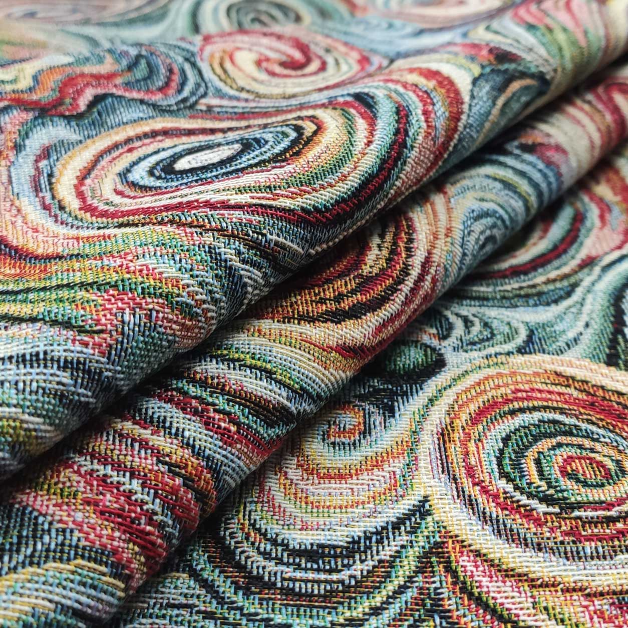 Letto Matrimoniale Contenitore Imbottito ENEA Tessuto Grigio Azzurro - Foto 10