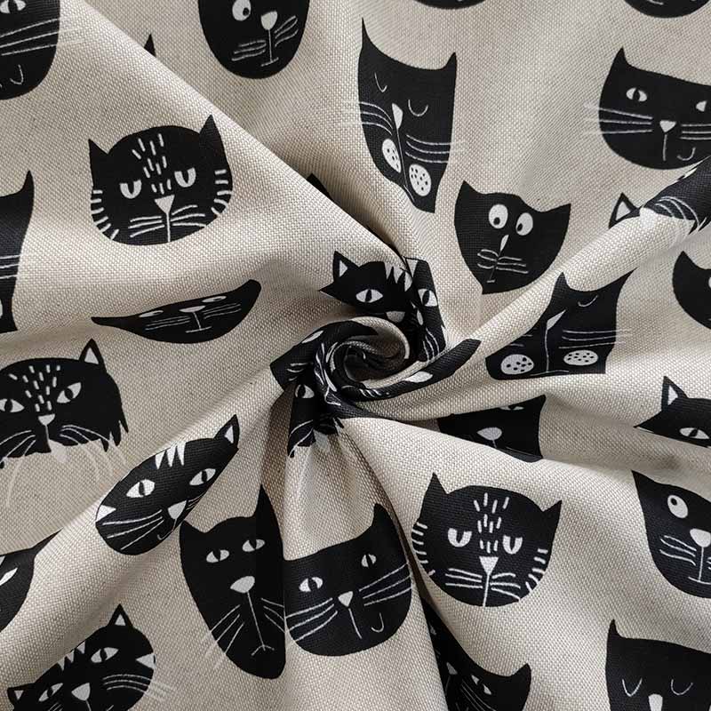Rasatello di Cotone Fantasia Gatti Nerd