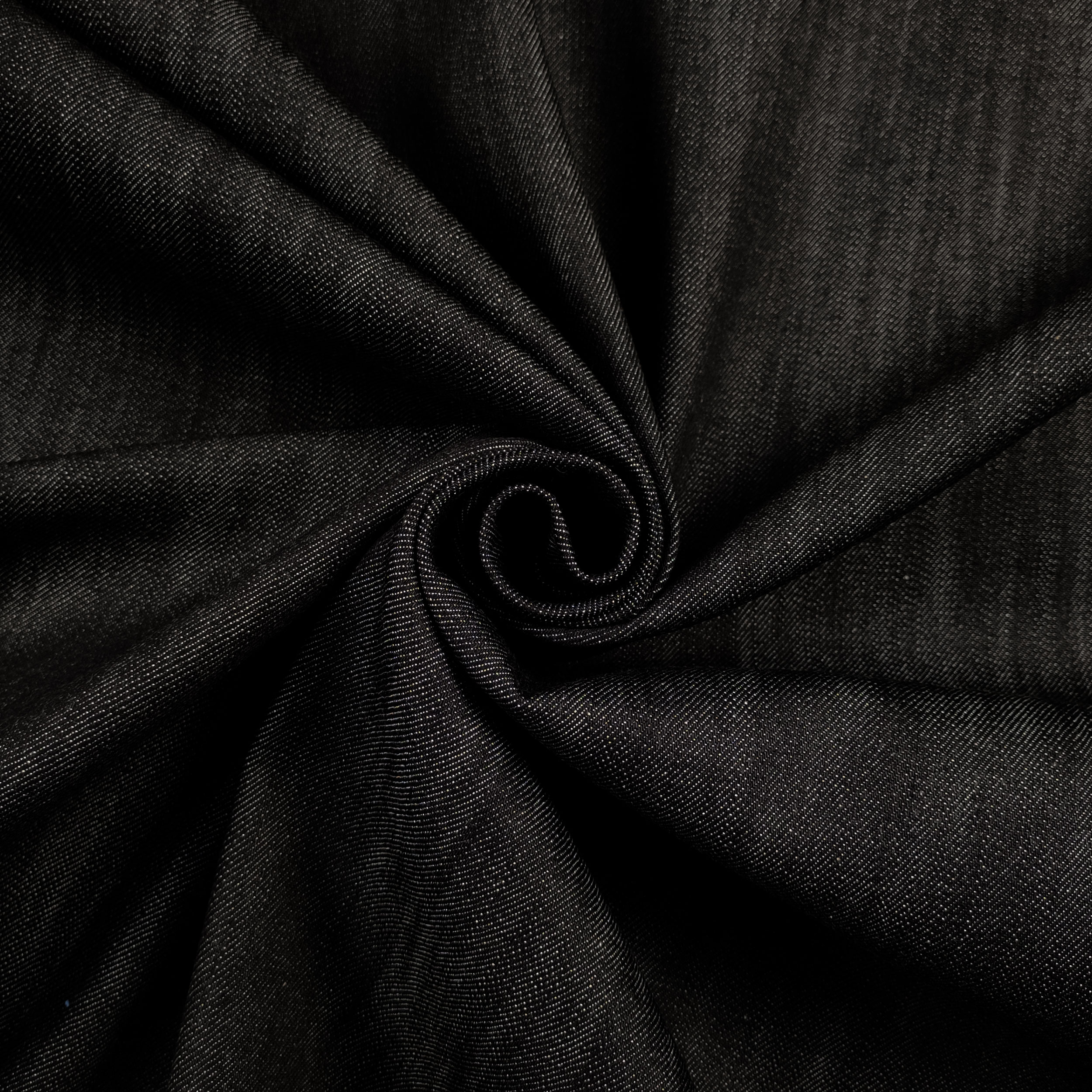 Jeans di Cotone Nero Melange Image