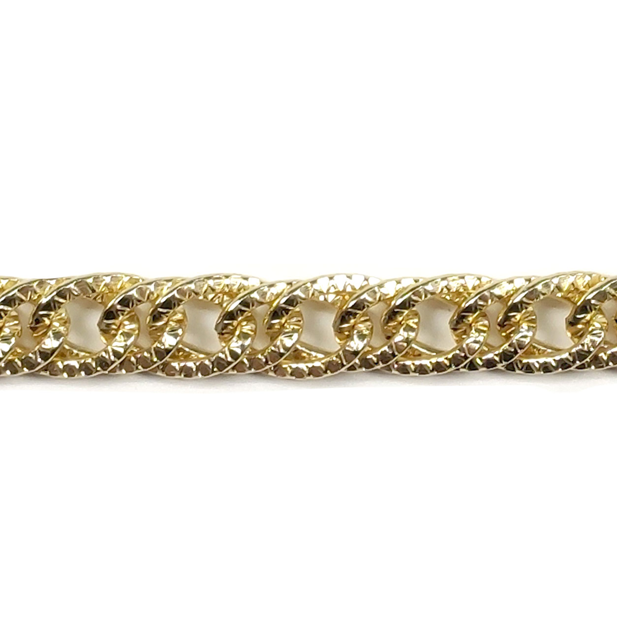 Catena a Metratura Maglia Stretta e Lavorata Oro