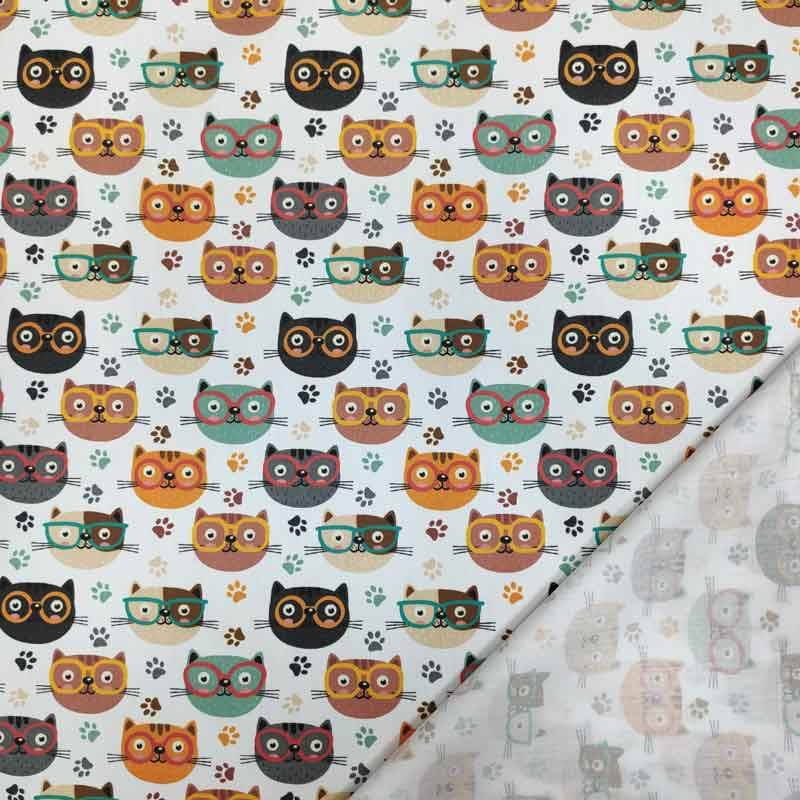 Cotone tessuto gatti 2
