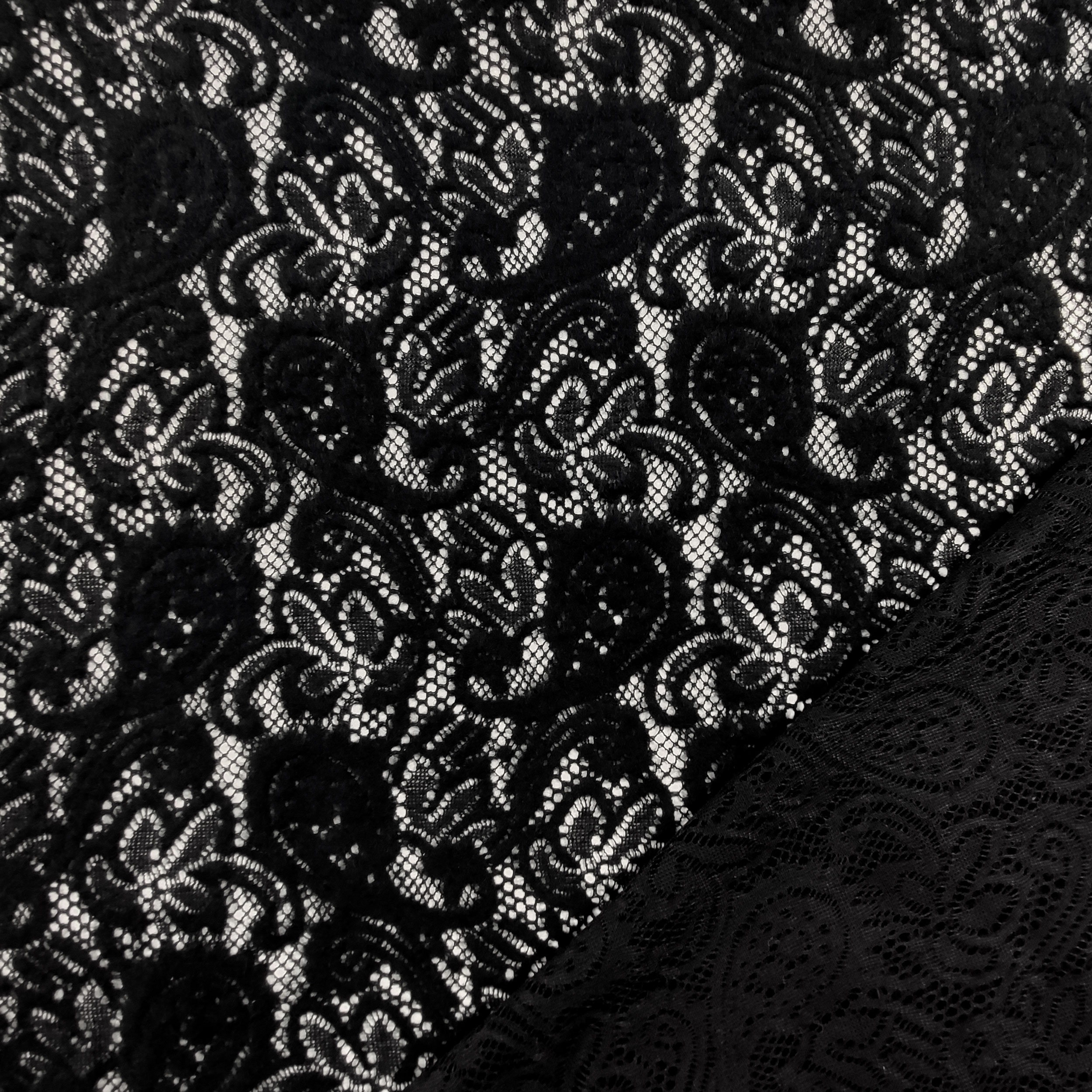 Pizzo in Misto Lana Nero