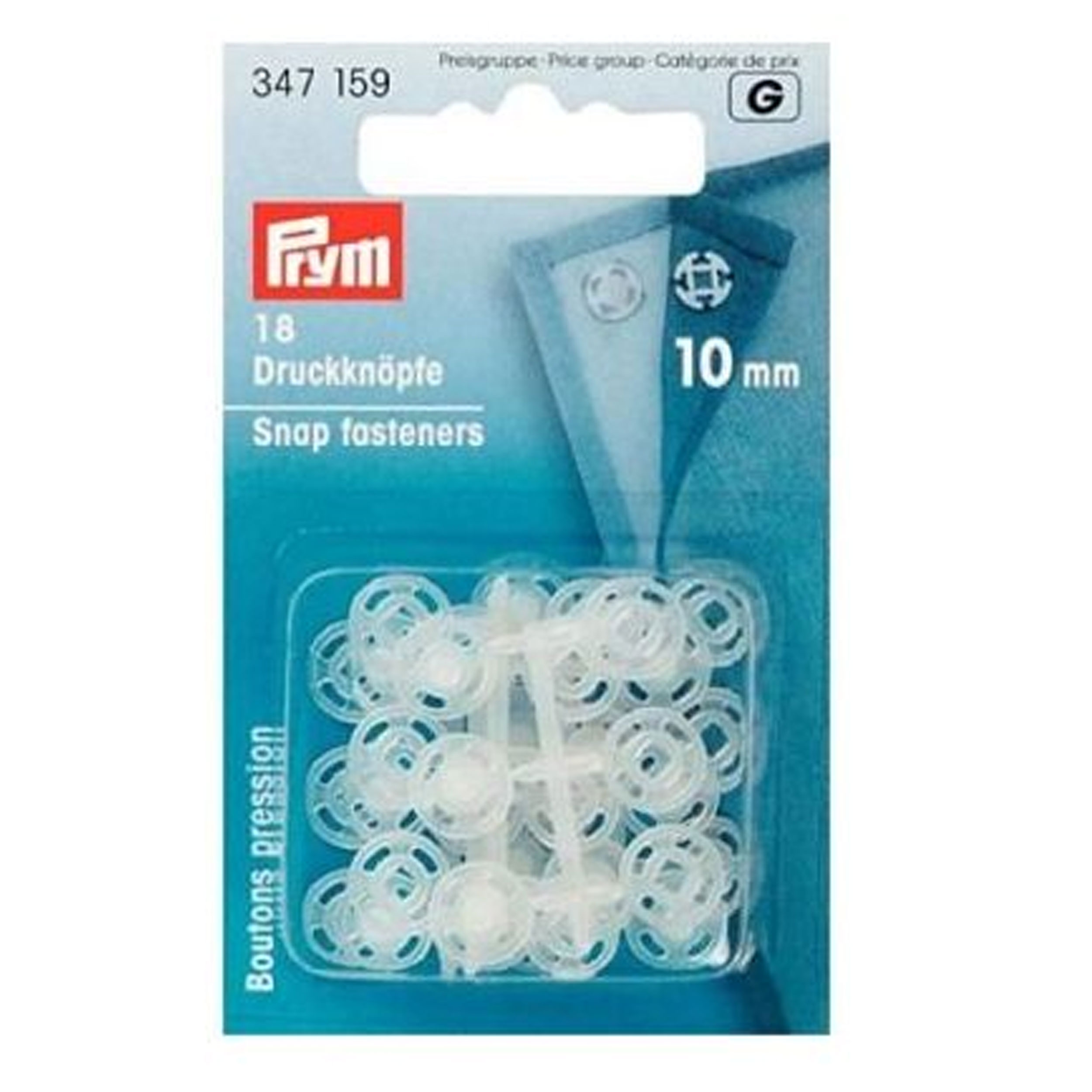 Bottoni Automatici Rotondi in Plastica Prym 10 mm