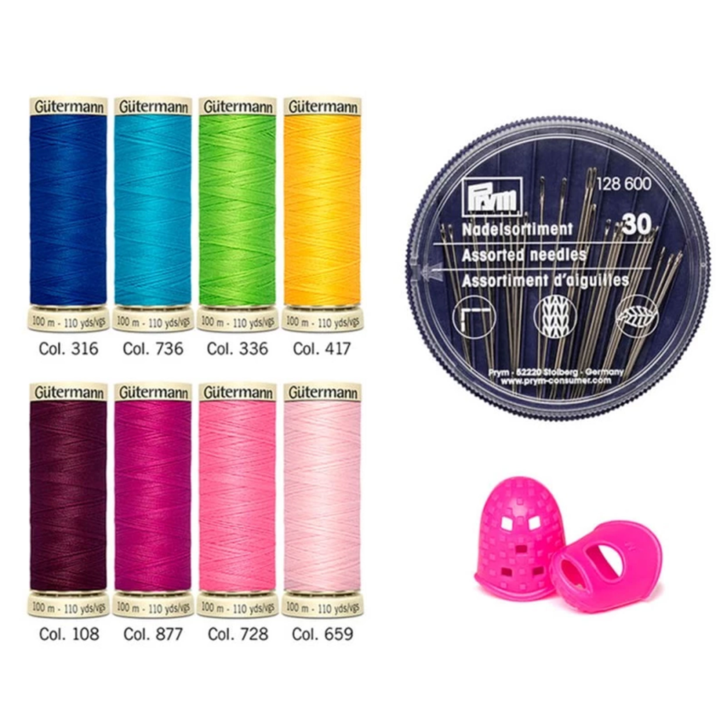 Gutermann Creative Set 8 Bobine con Aghi e Ditali Image