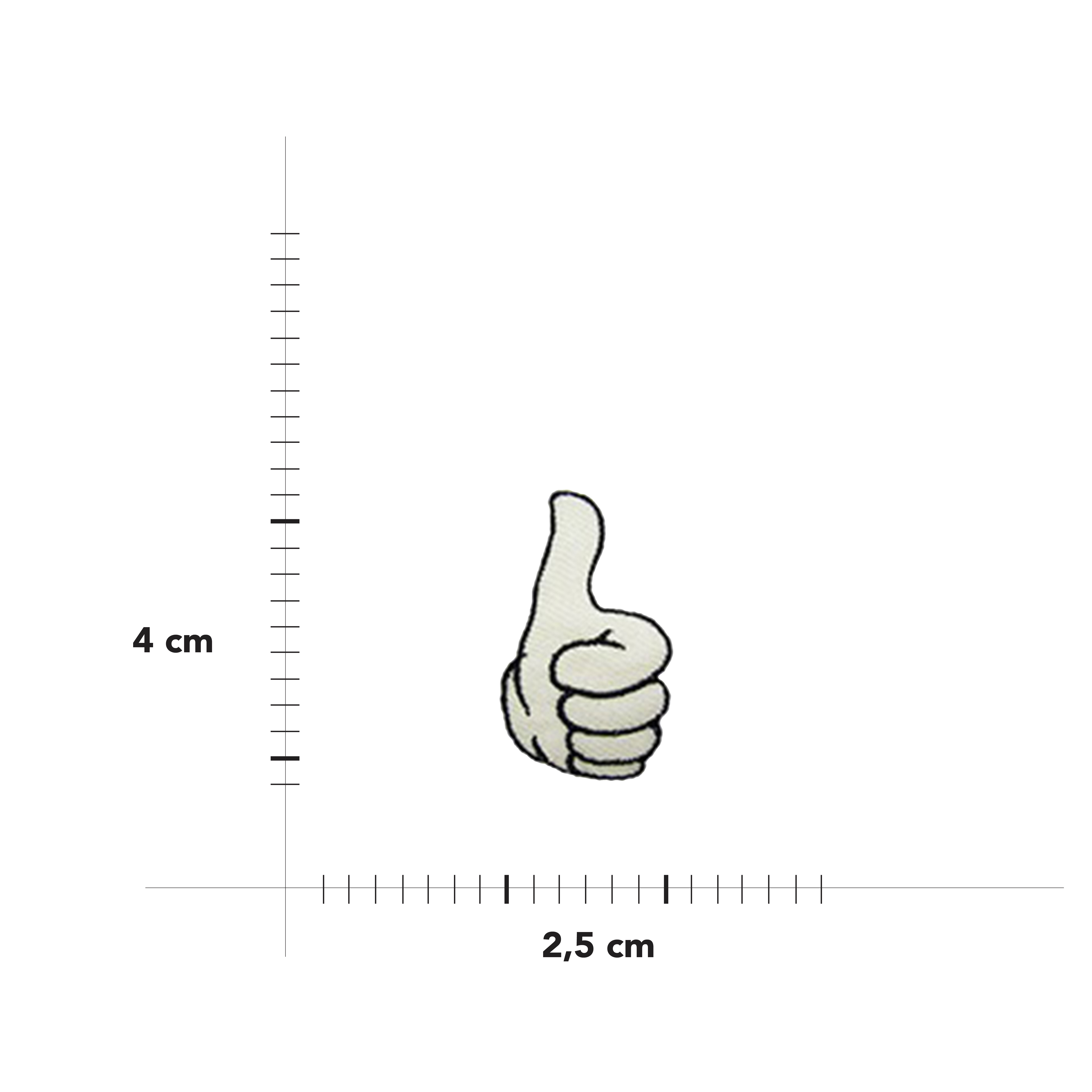 Applicazione Termoadesiva Mano "Ok" Image