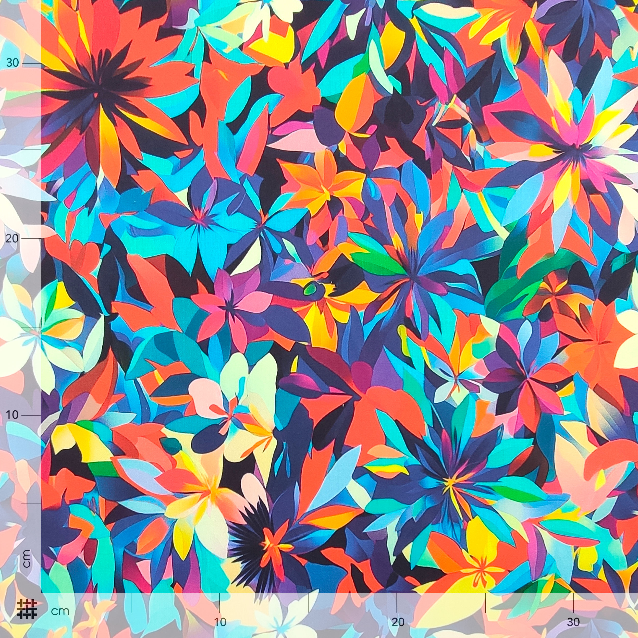 Rasatello di Cotone Fiori Moda