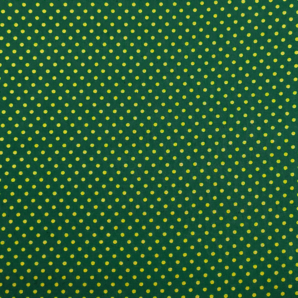 Tessuto Cotone Pois Lurex Sfondo Verde