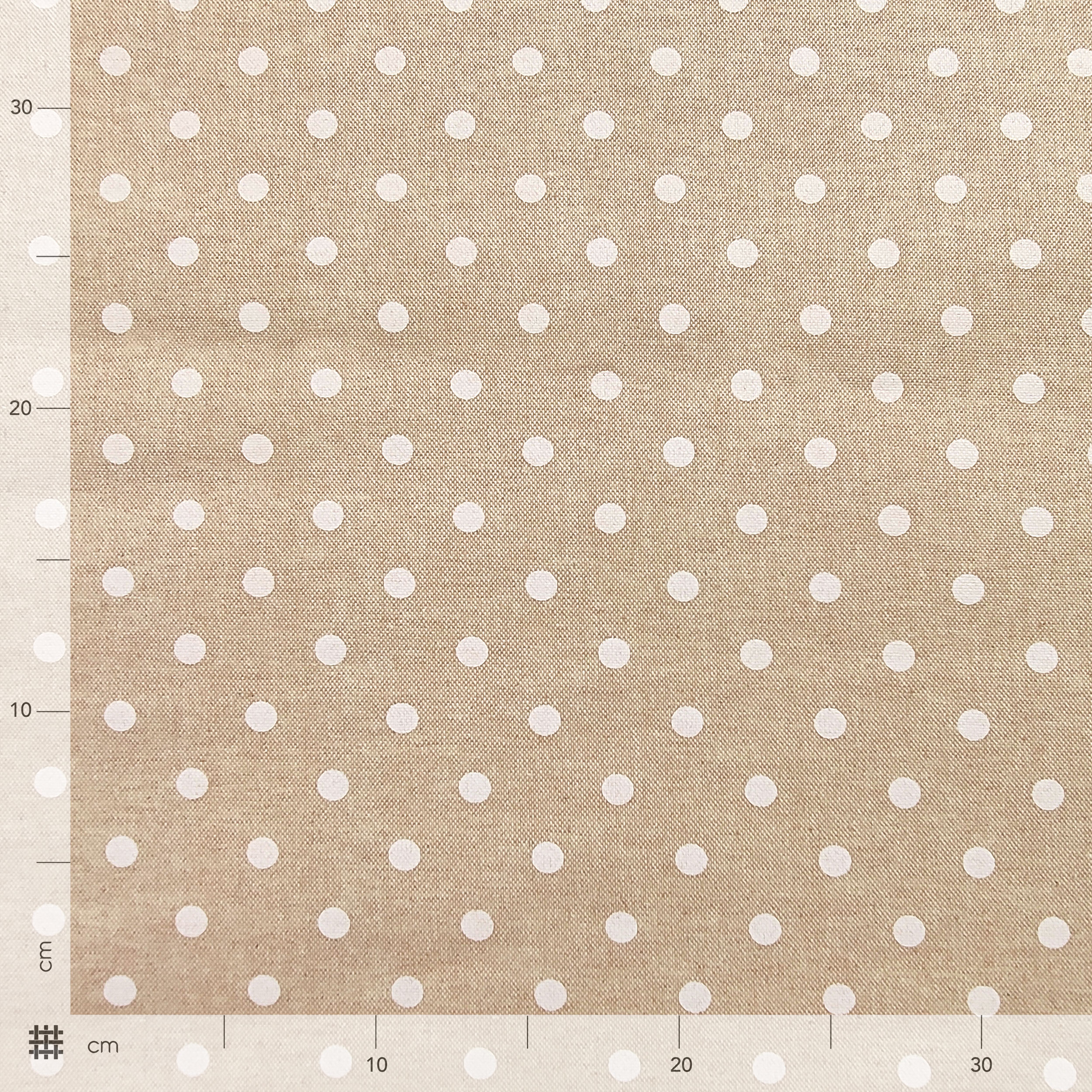 Tovaglia Confezionata Resinata Antimacchia Beige a Pois