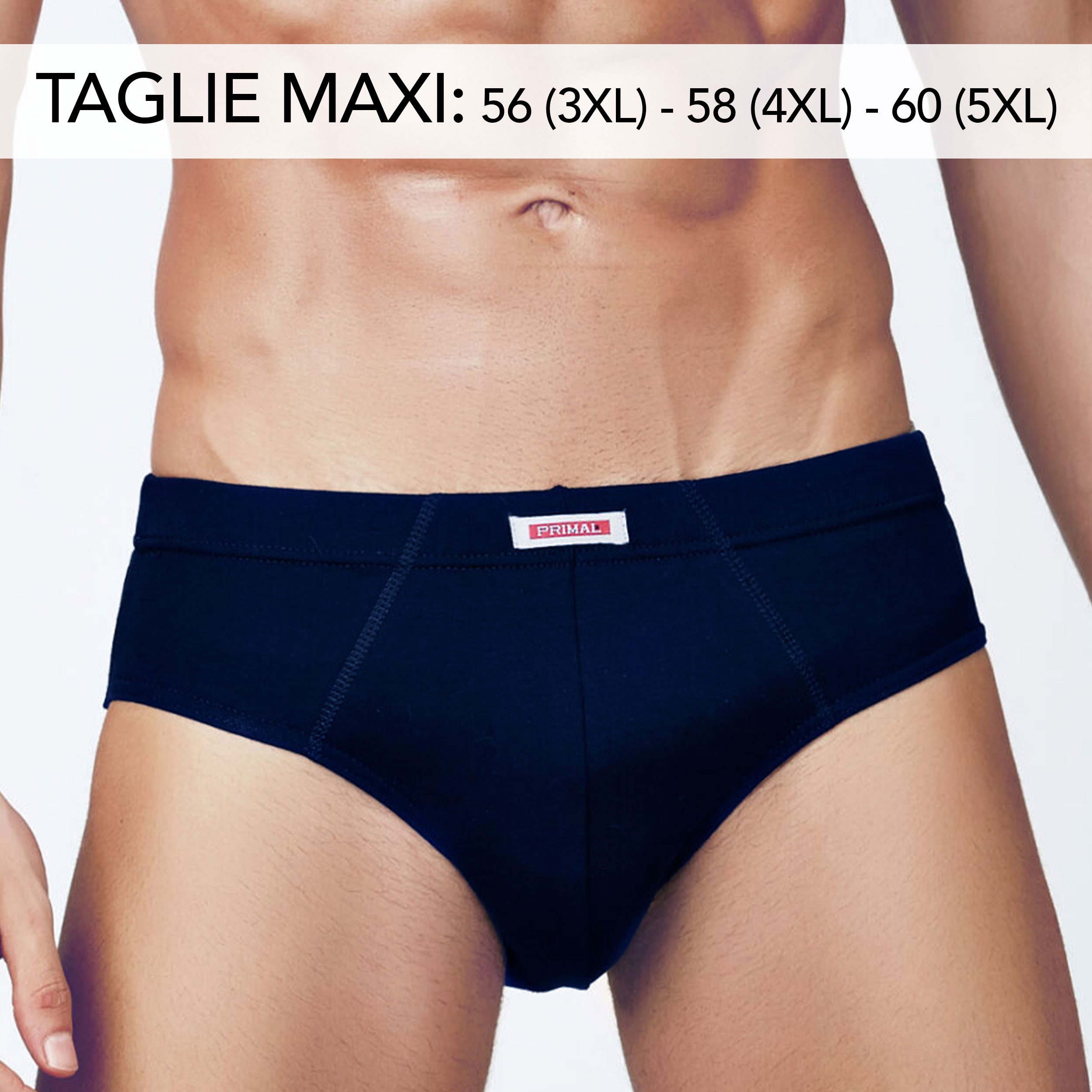 Slip Uomo Cotone Primal Maxi Comfort Blu Image