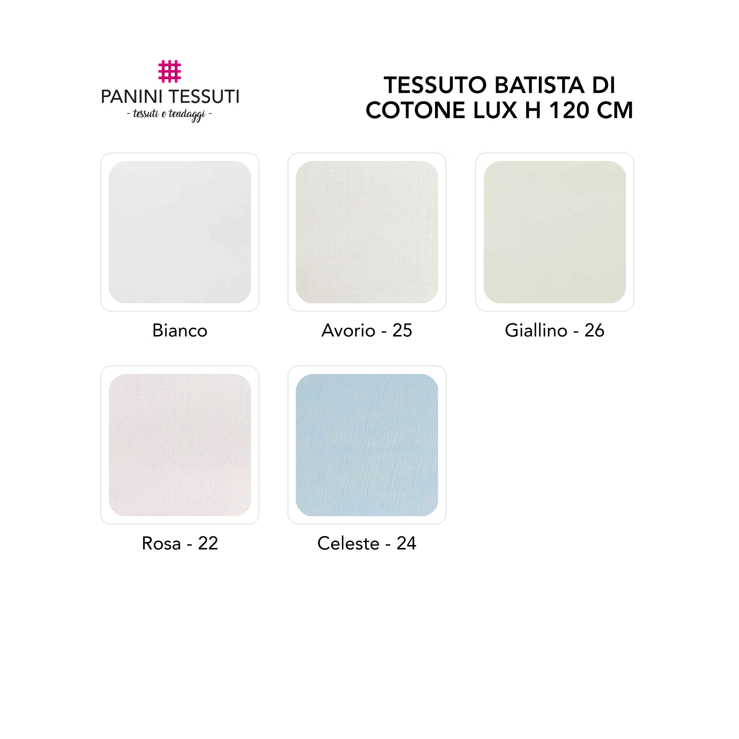 Tessuto Batista di Cotone Lux H 120 cm Image