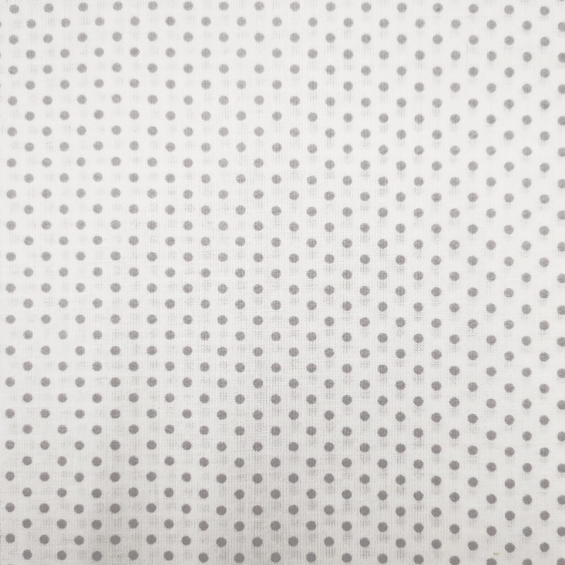 Tessuto-Cotone-Mini-Pois-Grigi-Sfondo-Bianco
