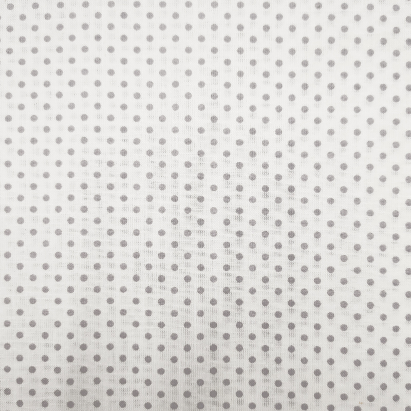 Tessuto-Cotone-Mini-Pois-Grigi-Sfondo-Bianco