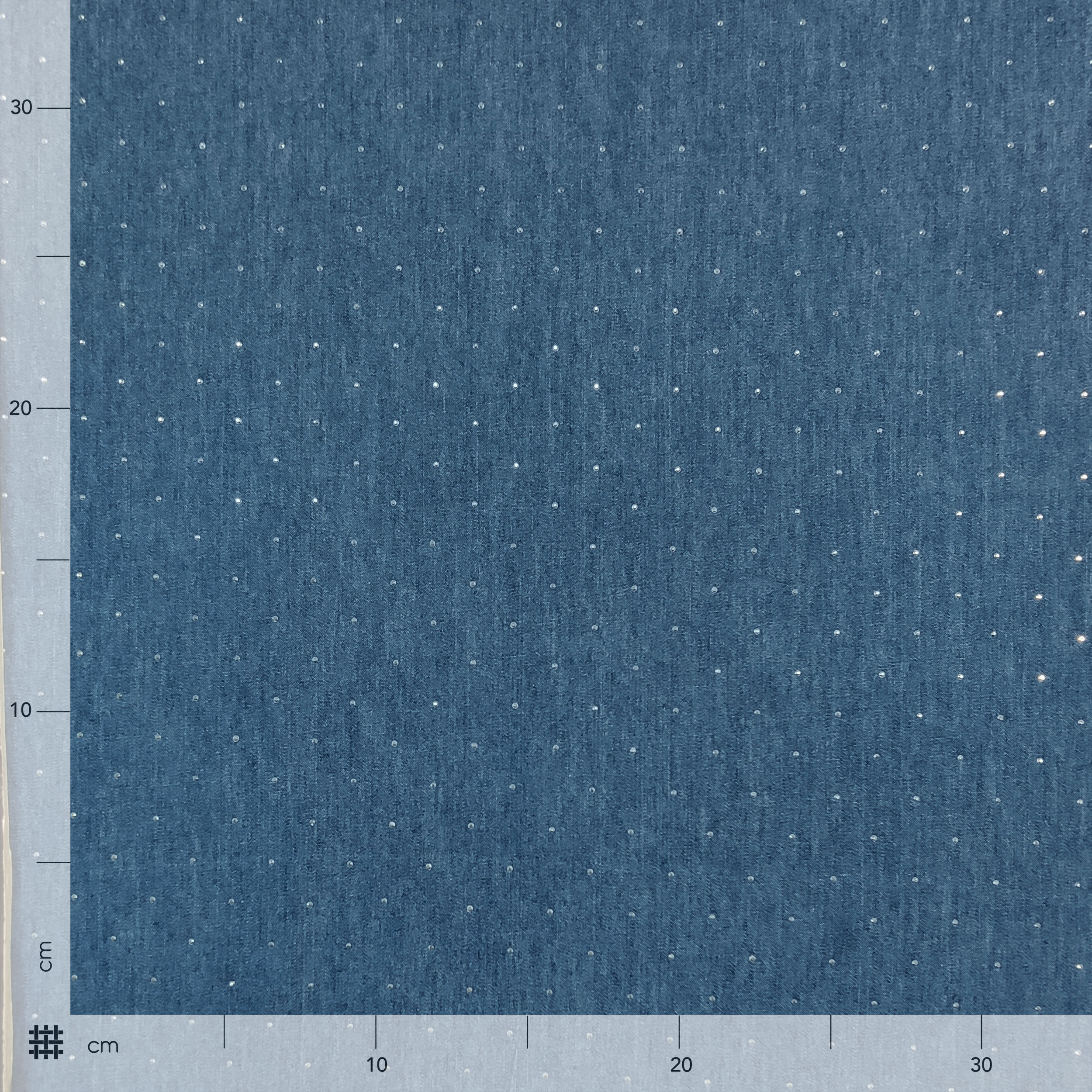Denim di Cotone con Strass