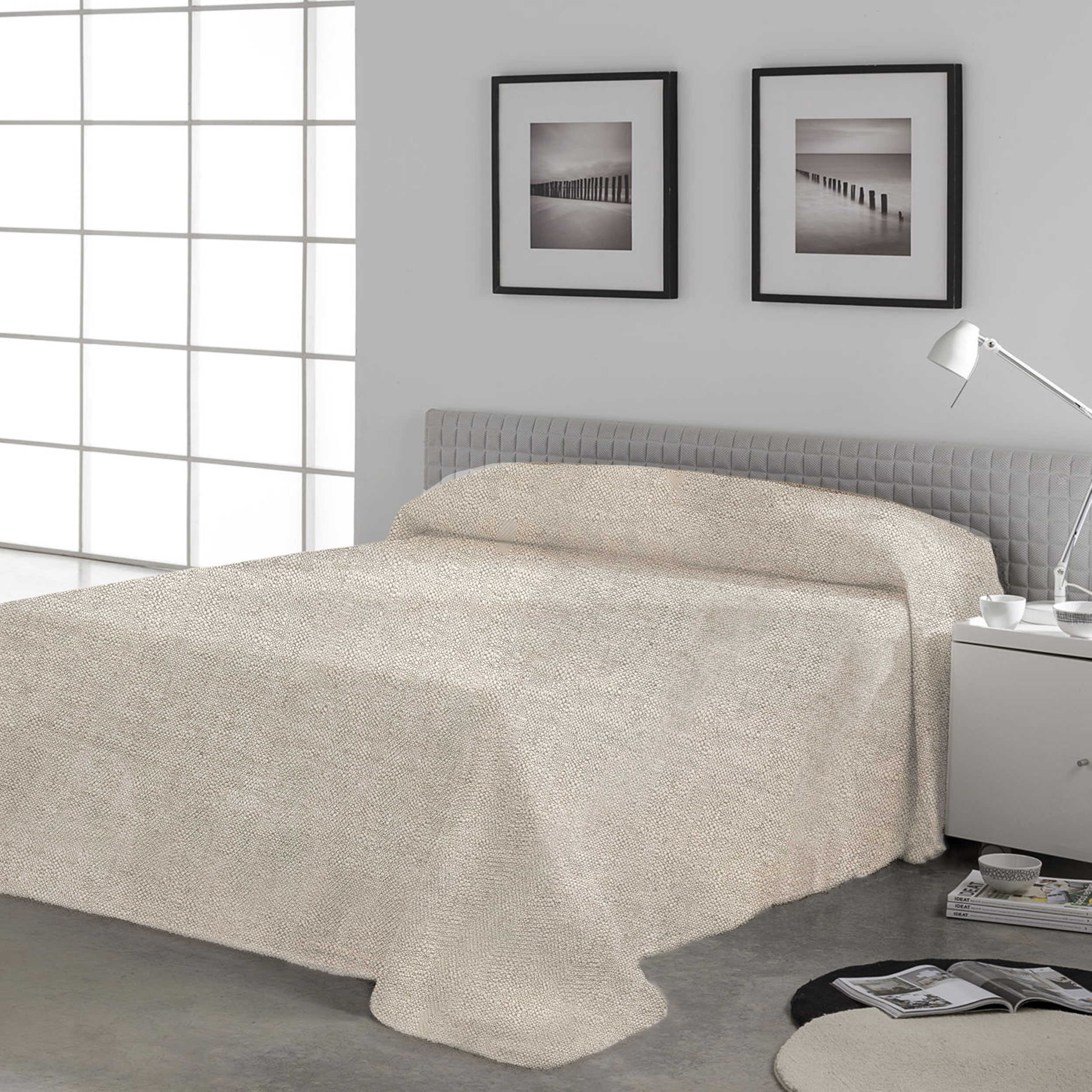 Tessuto Jacquard Copritutto Beige Image