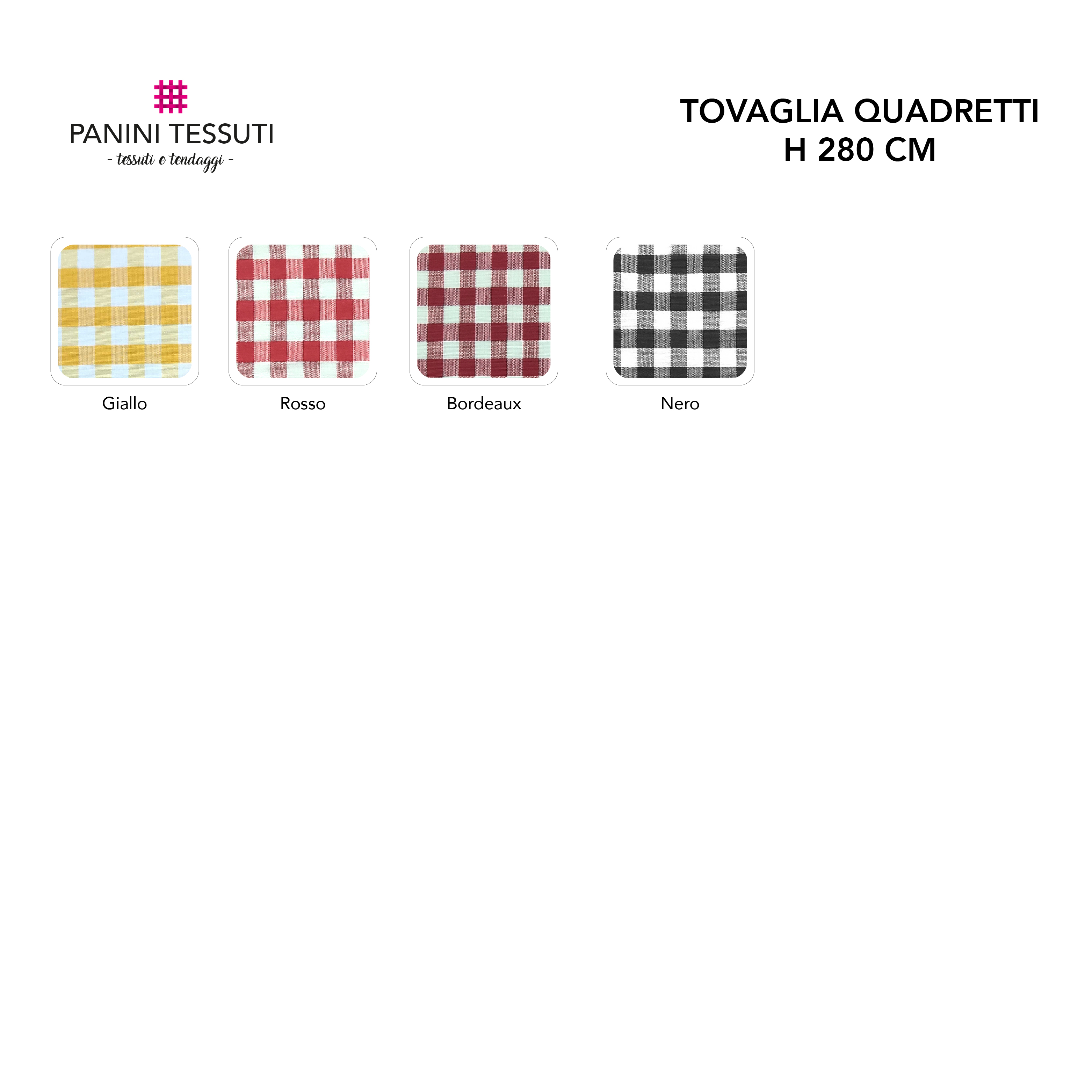 Tessuto per Tovaglia Tinto in Filo Fantasia Quadretti Image