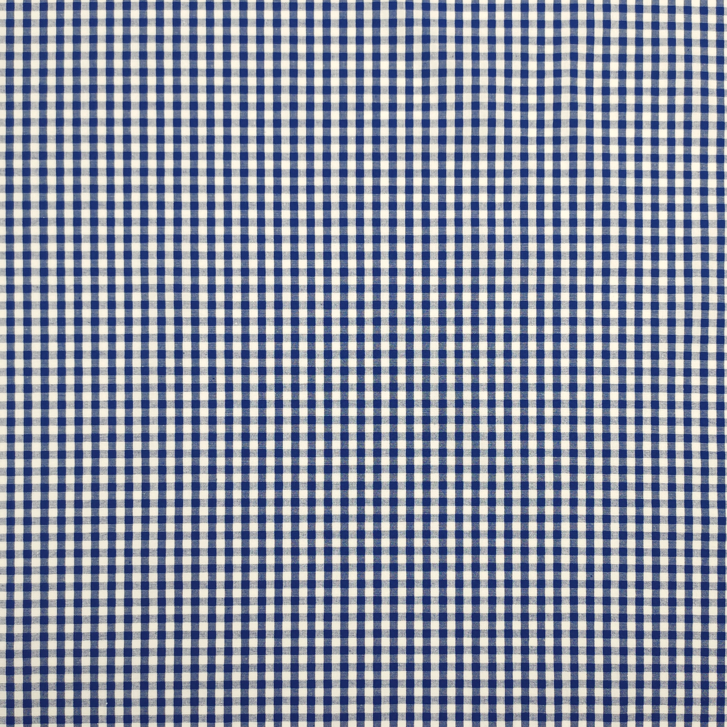 Cotone Medio Peso Elasticizzato Quadretti Blu